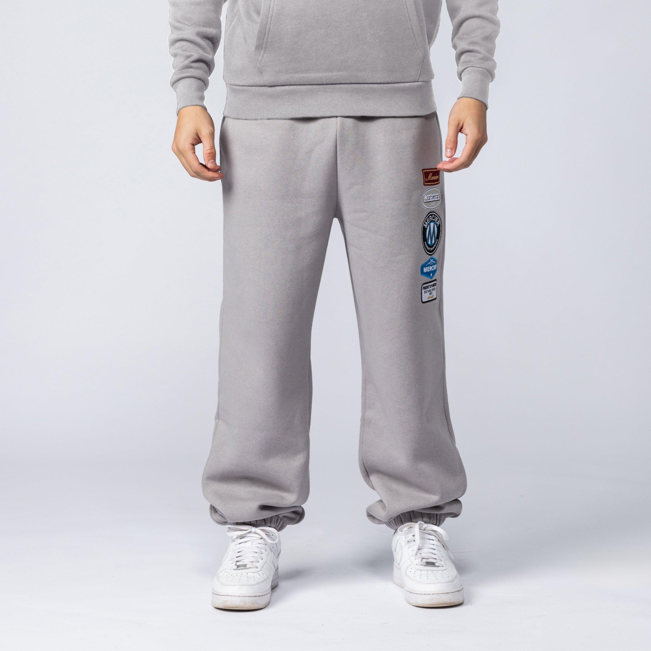Grey - Mercier - Grey Hybrid Badge Joggers - 2