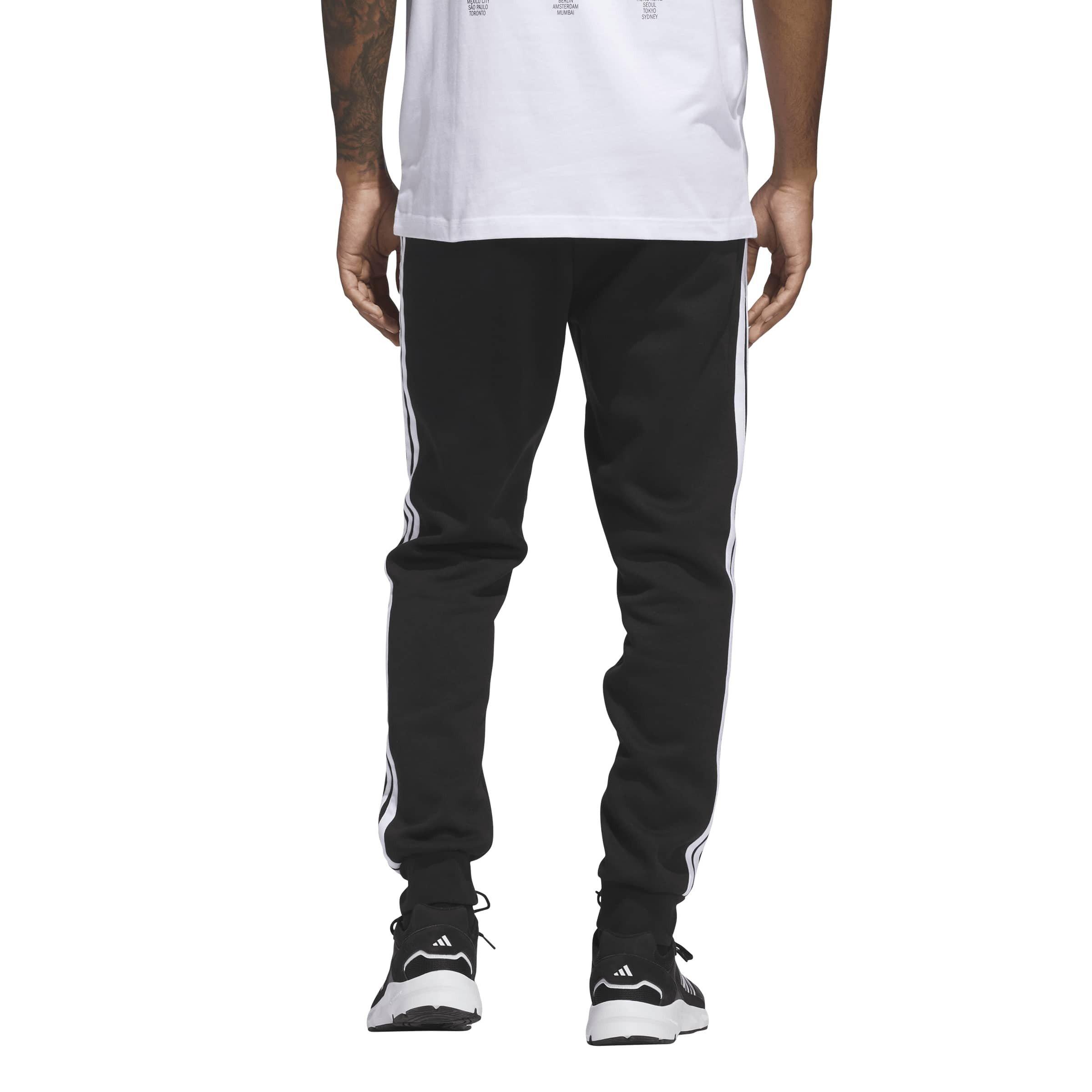 Black/White - adidas - Men's Fleece Joggers - 3