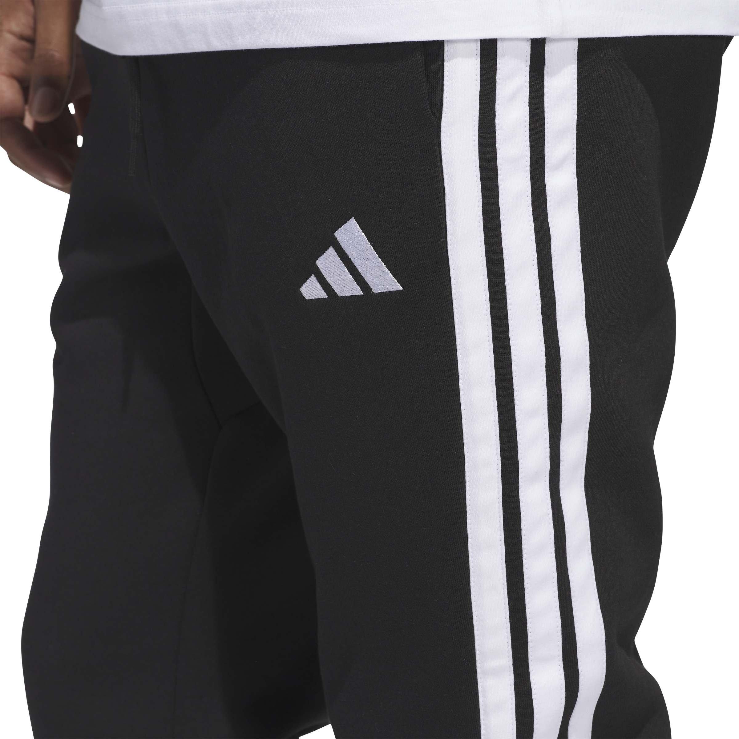 Black/White - adidas - Men's Fleece Joggers - 4