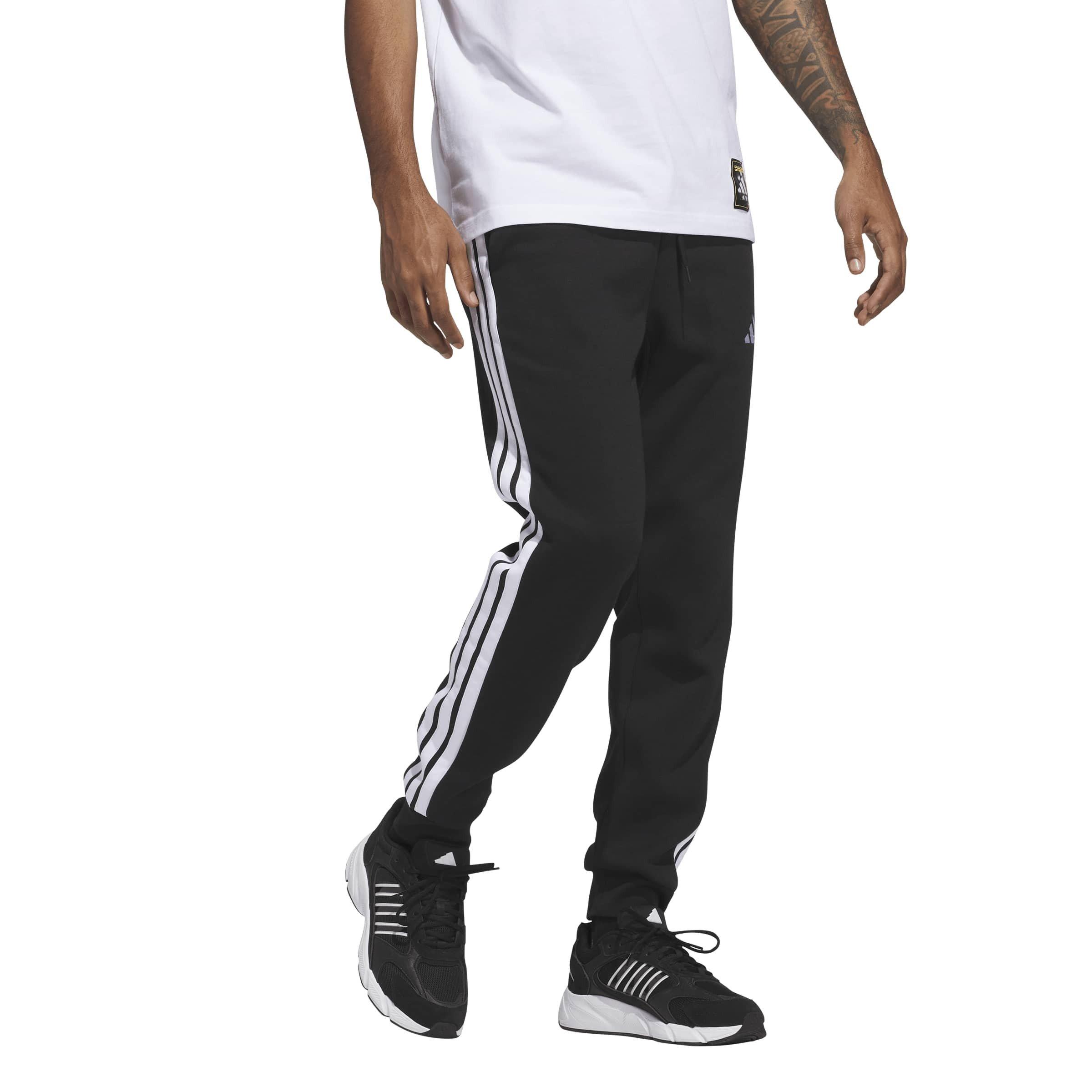 Black/White - adidas - Men's Fleece Joggers - 6
