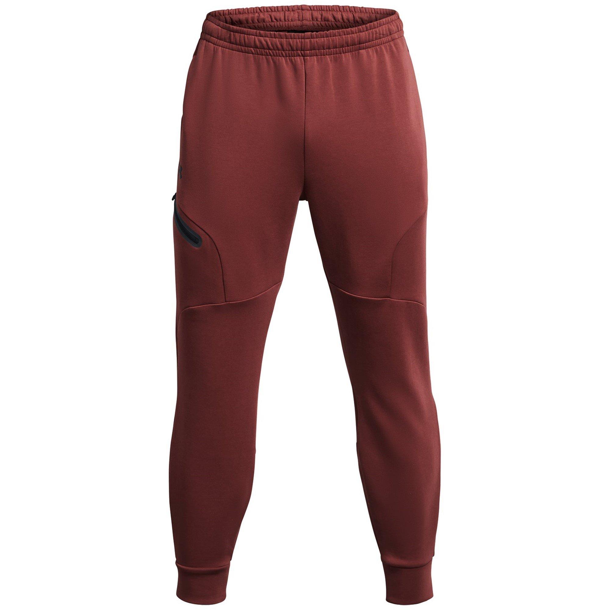 Under Armour Men's Closed Hem Fleece Joggers - Red - M