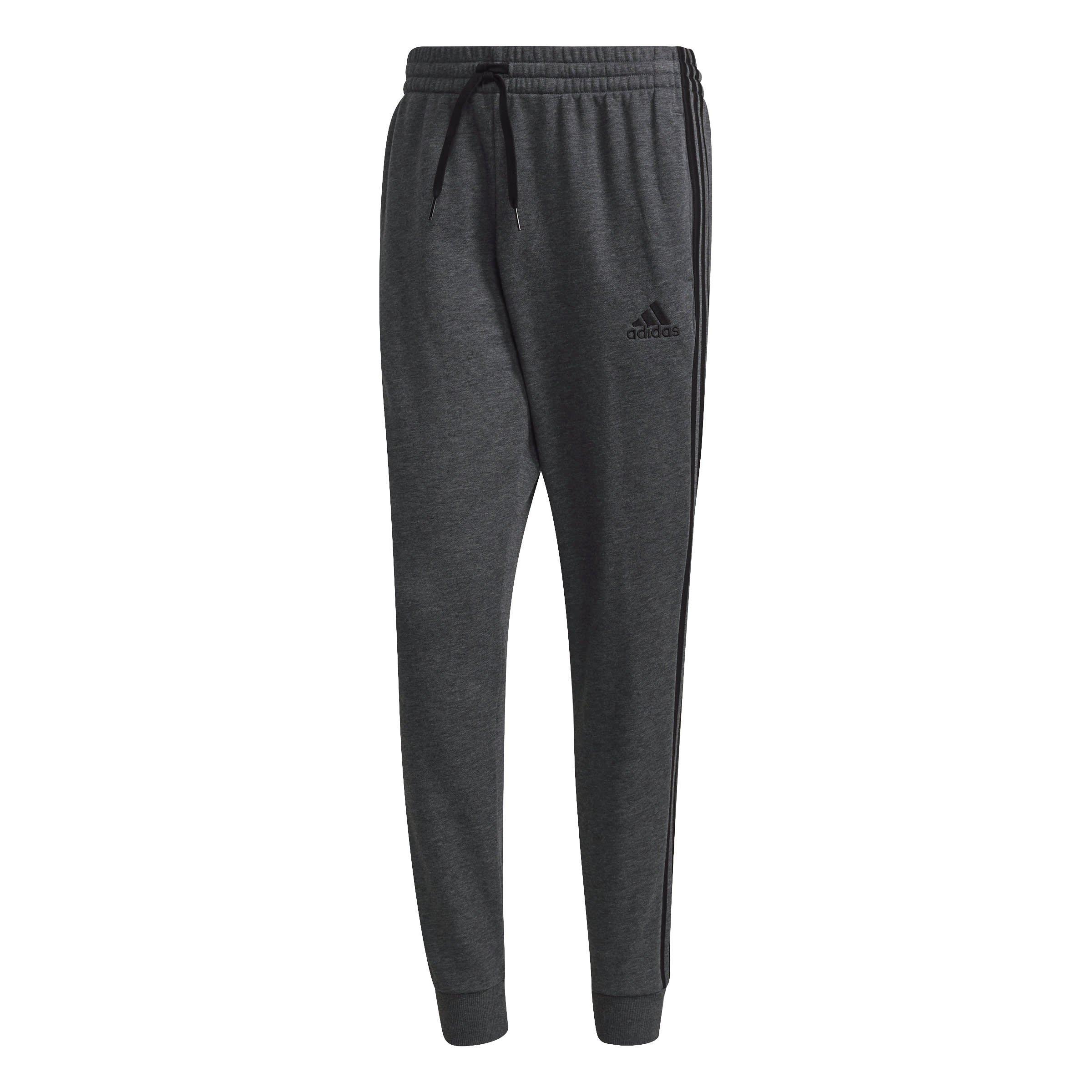 DARK GREY HEATH - adidas - Men's Closed Hem Fleece Joggers - 1
