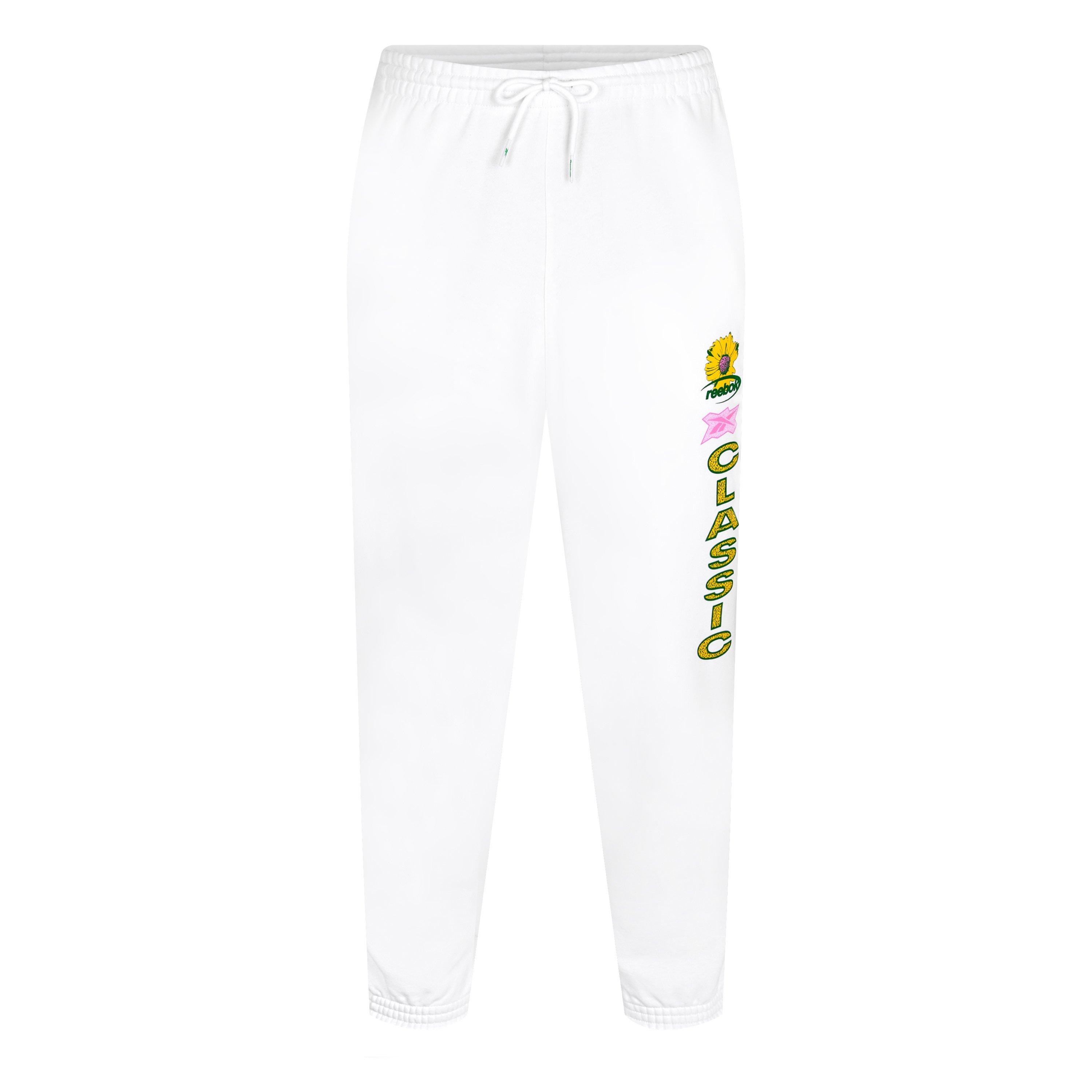 Reebok Men's Classics Closed Hem Fleece Joggers - White - S
