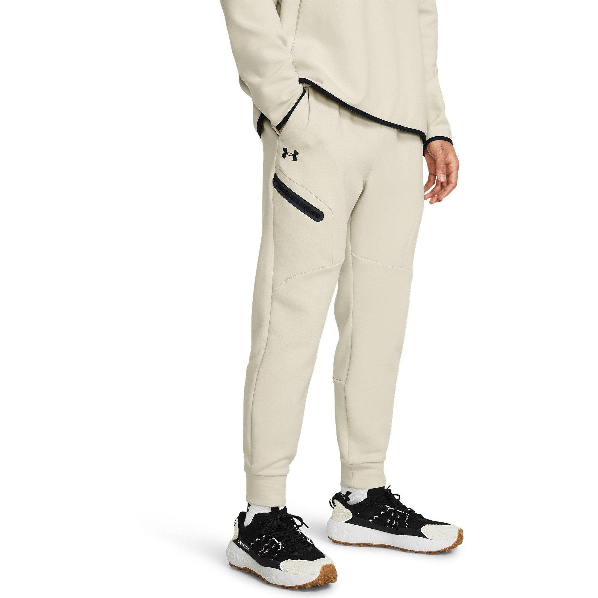Cremefarben - Under Armour - Unstoppable Fleece Joggers Mens - 3