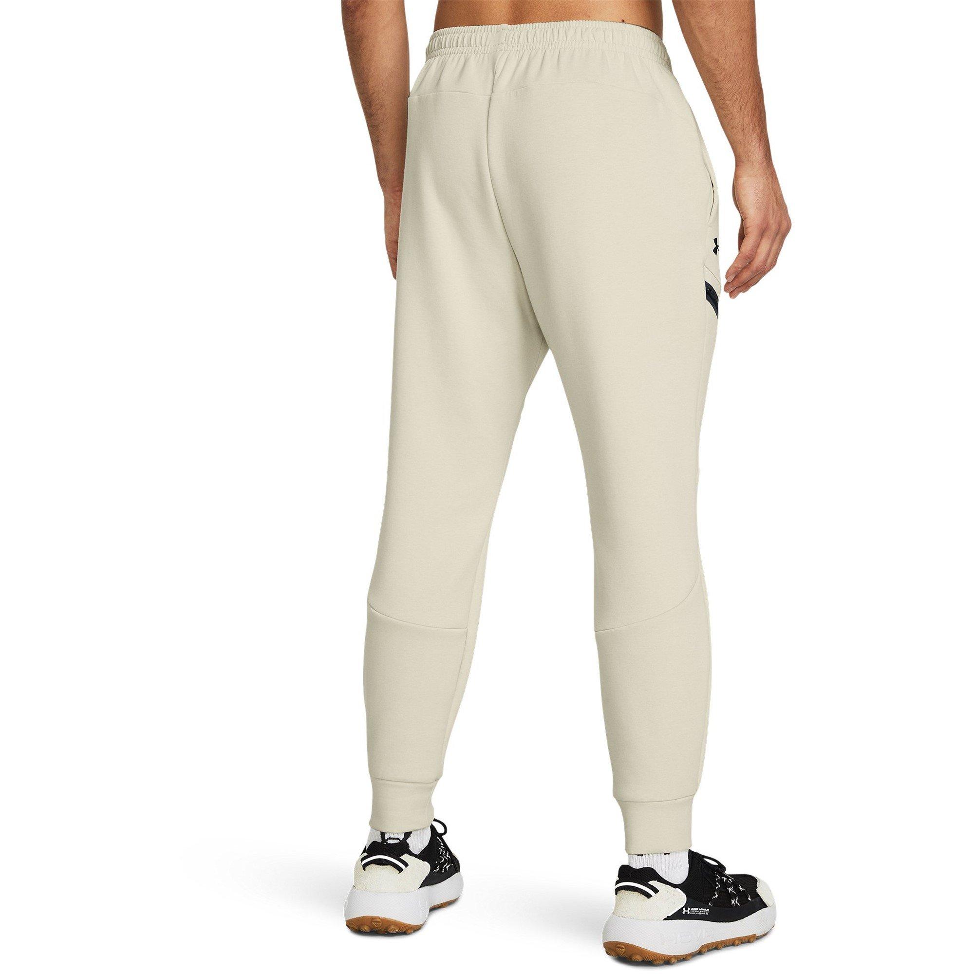 Cremefarben - Under Armour - Unstoppable Fleece Joggers Mens - 4