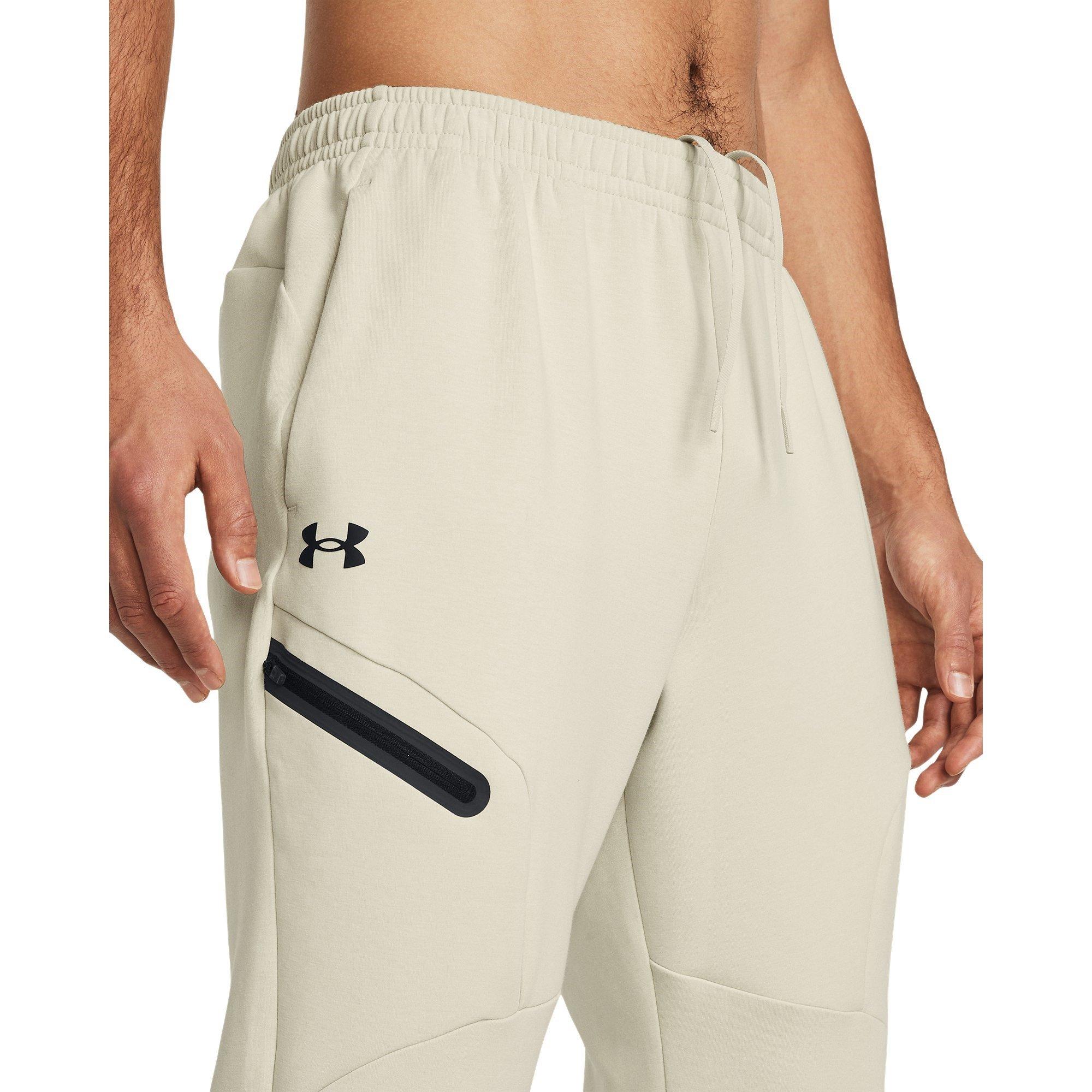 Cremefarben - Under Armour - Unstoppable Fleece Joggers Mens - 5
