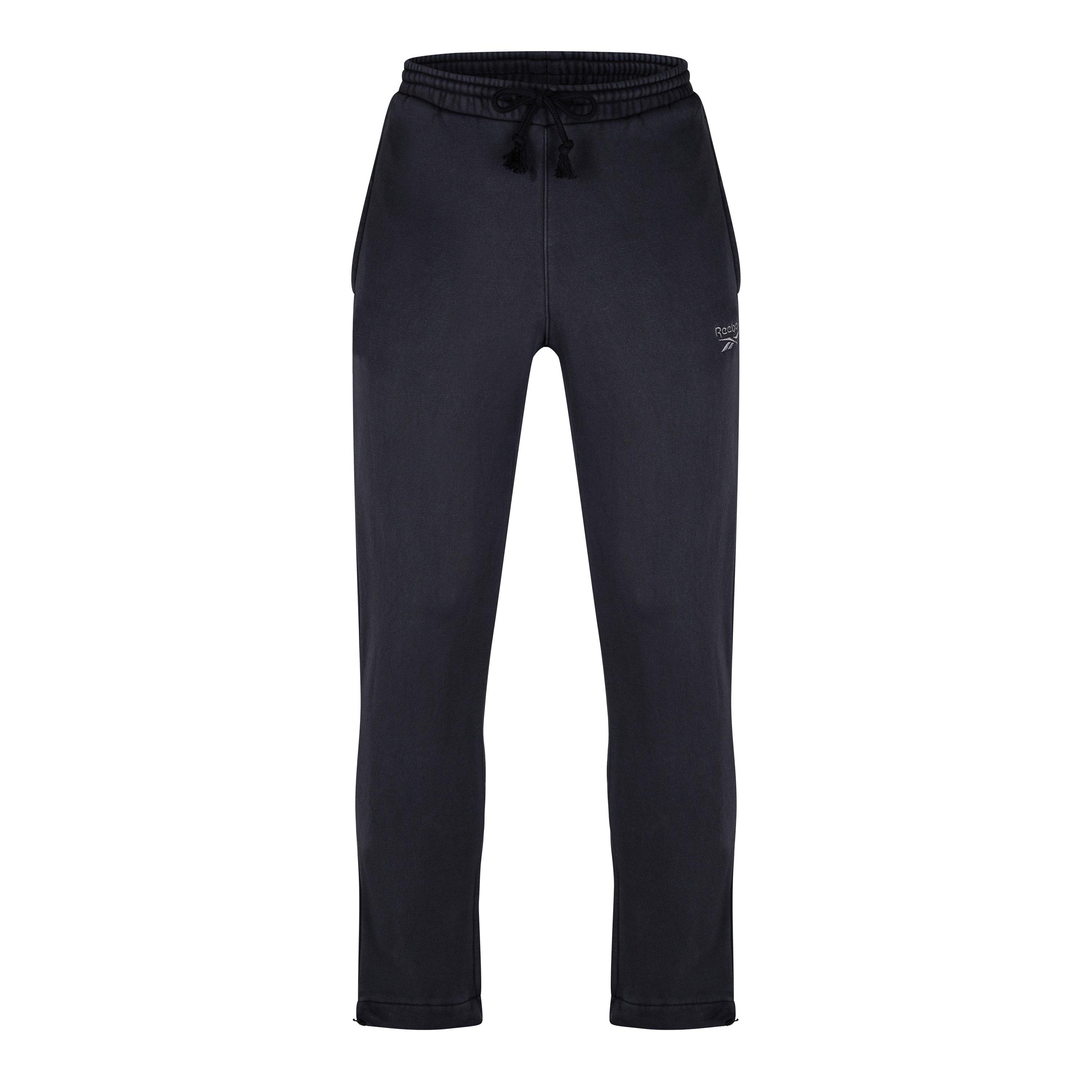 Reebok Men's Closed Hem Fleece Joggers - Black/Black - XS