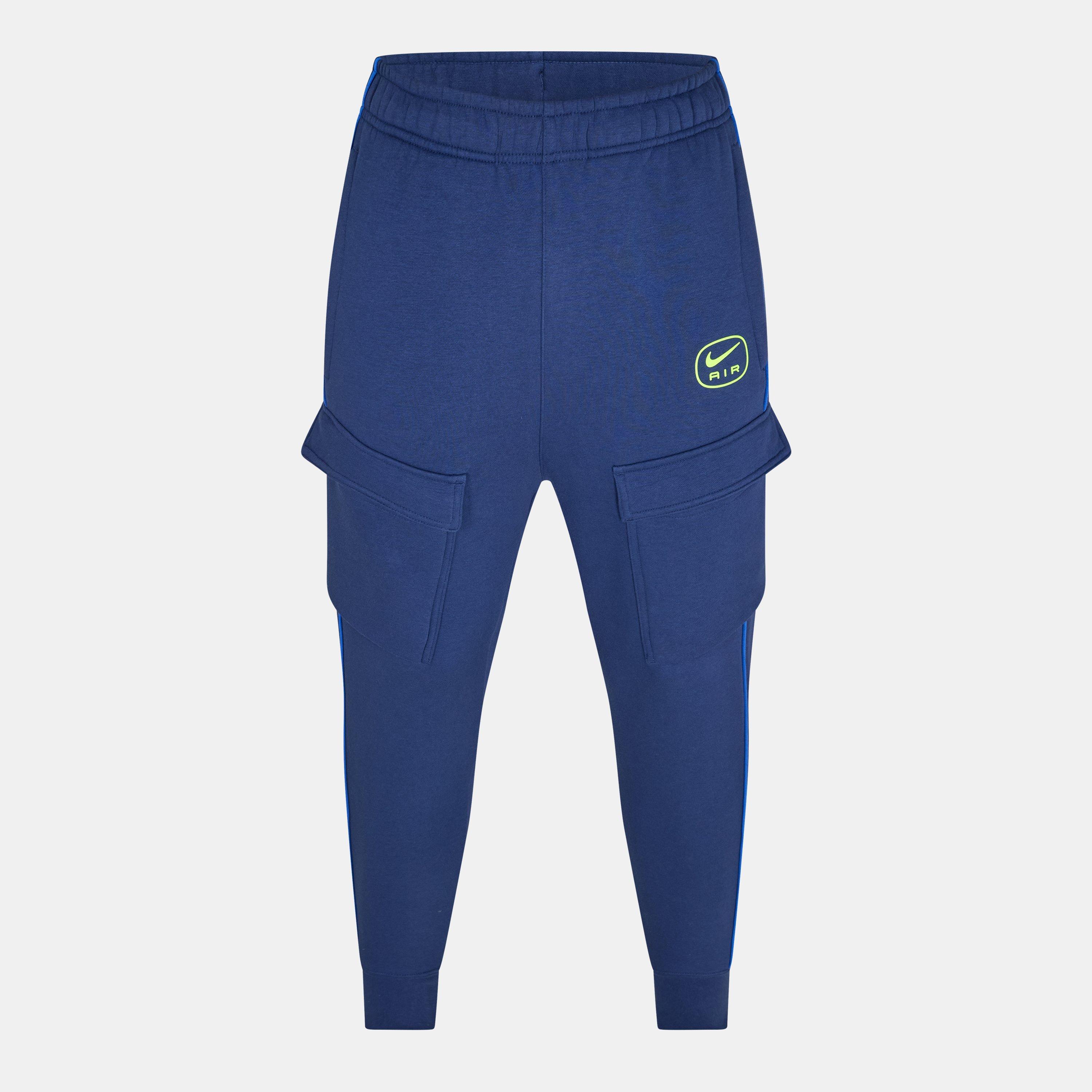 Nike Men's M Nsw Sw Air Cargo Pant Flc Bb - Navy/Volt - S