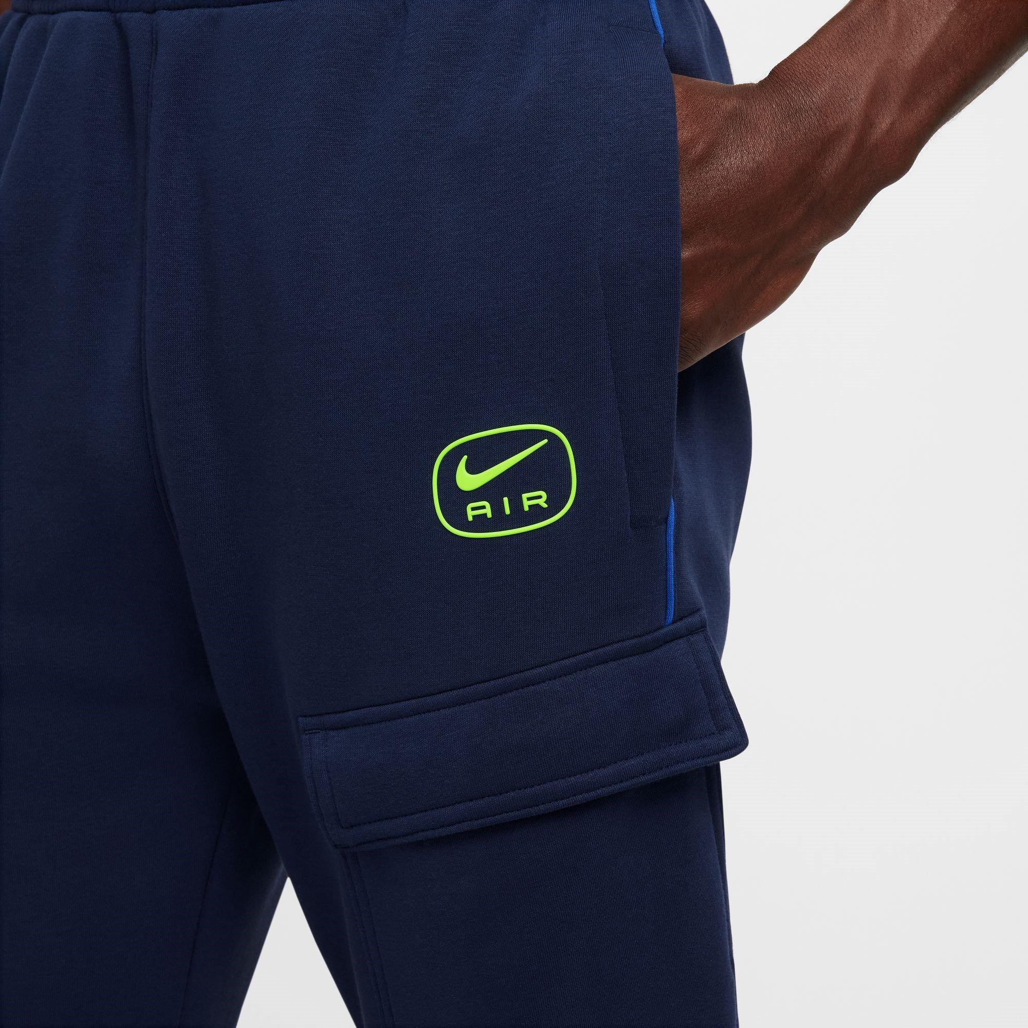 Navy/Volt - Nike - NSW SW AIR CARGO PANT FLC BB - 4