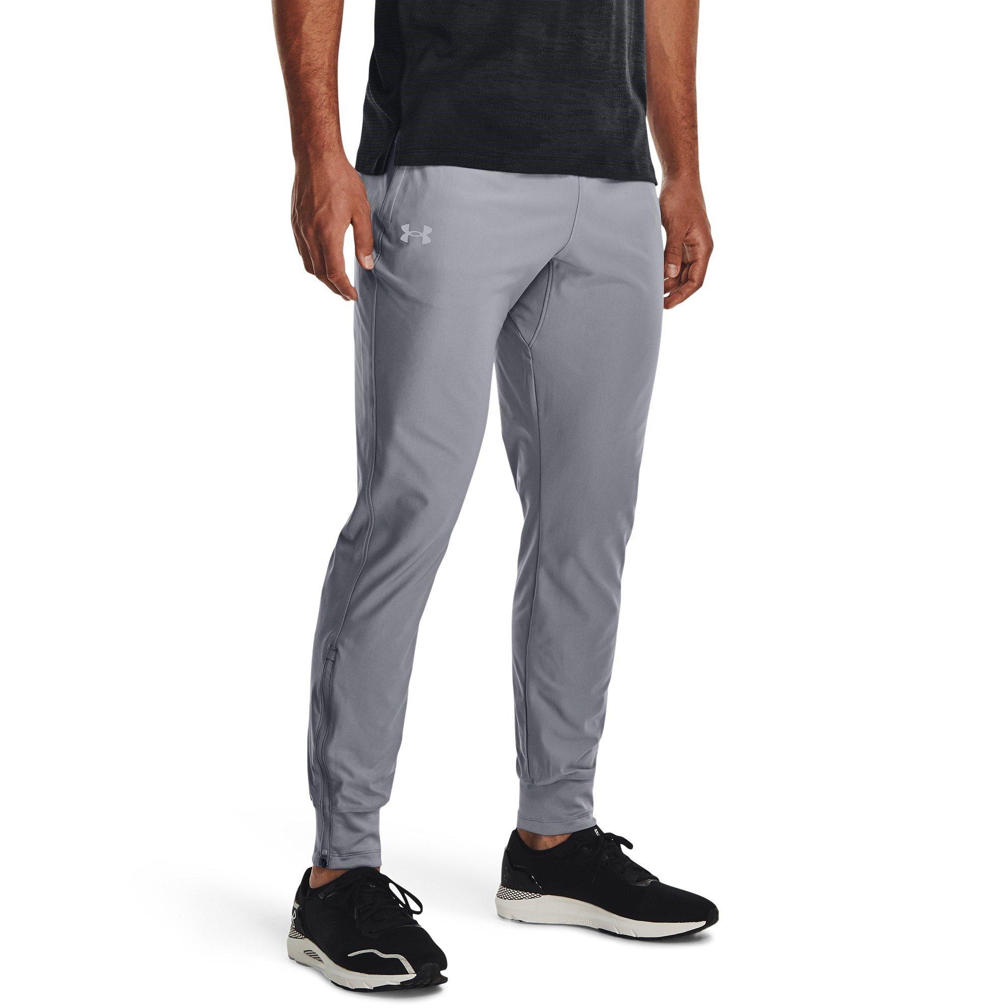 Grey - Under Armour - Qualifier Run Elite Closed Hem Fleece Joggers - 2