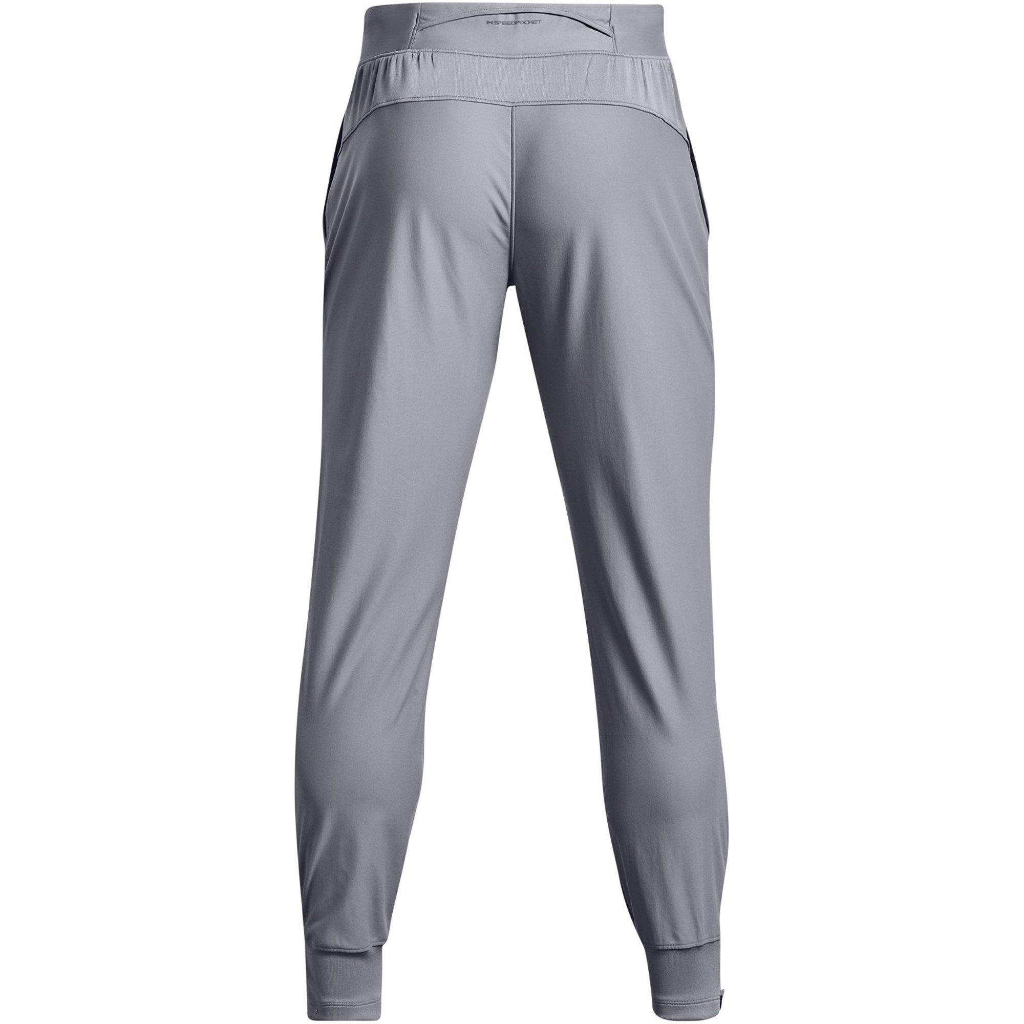 Grey - Under Armour - Qualifier Run Elite Closed Hem Fleece Joggers - 10