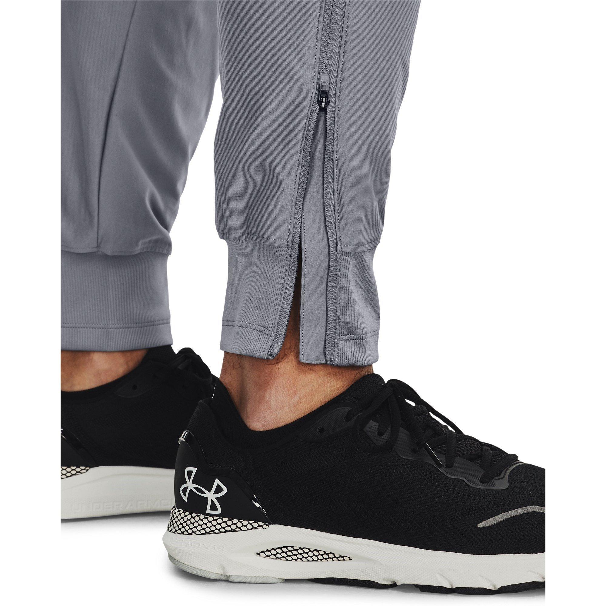 Grey - Under Armour - Qualifier Run Elite Closed Hem Fleece Joggers - 6