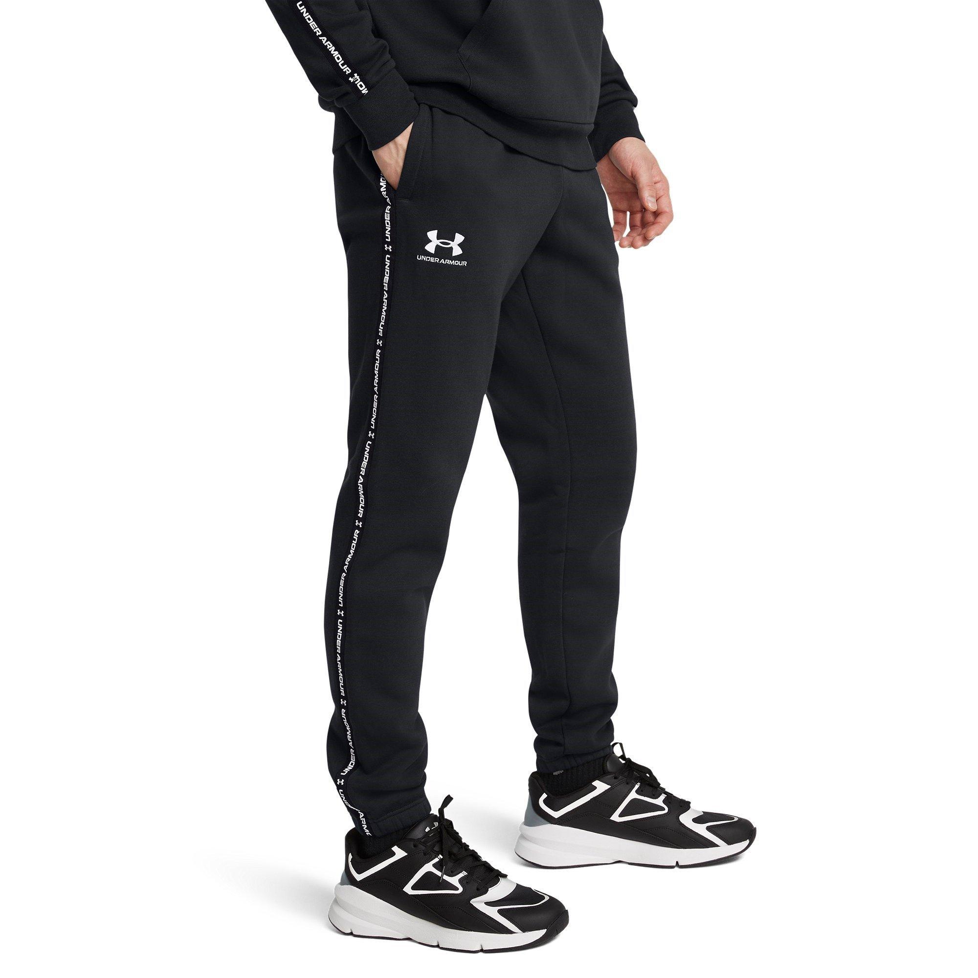 Zwart - Under Armour - Icon Taping Closed Hem Fleece Joggers - 3
