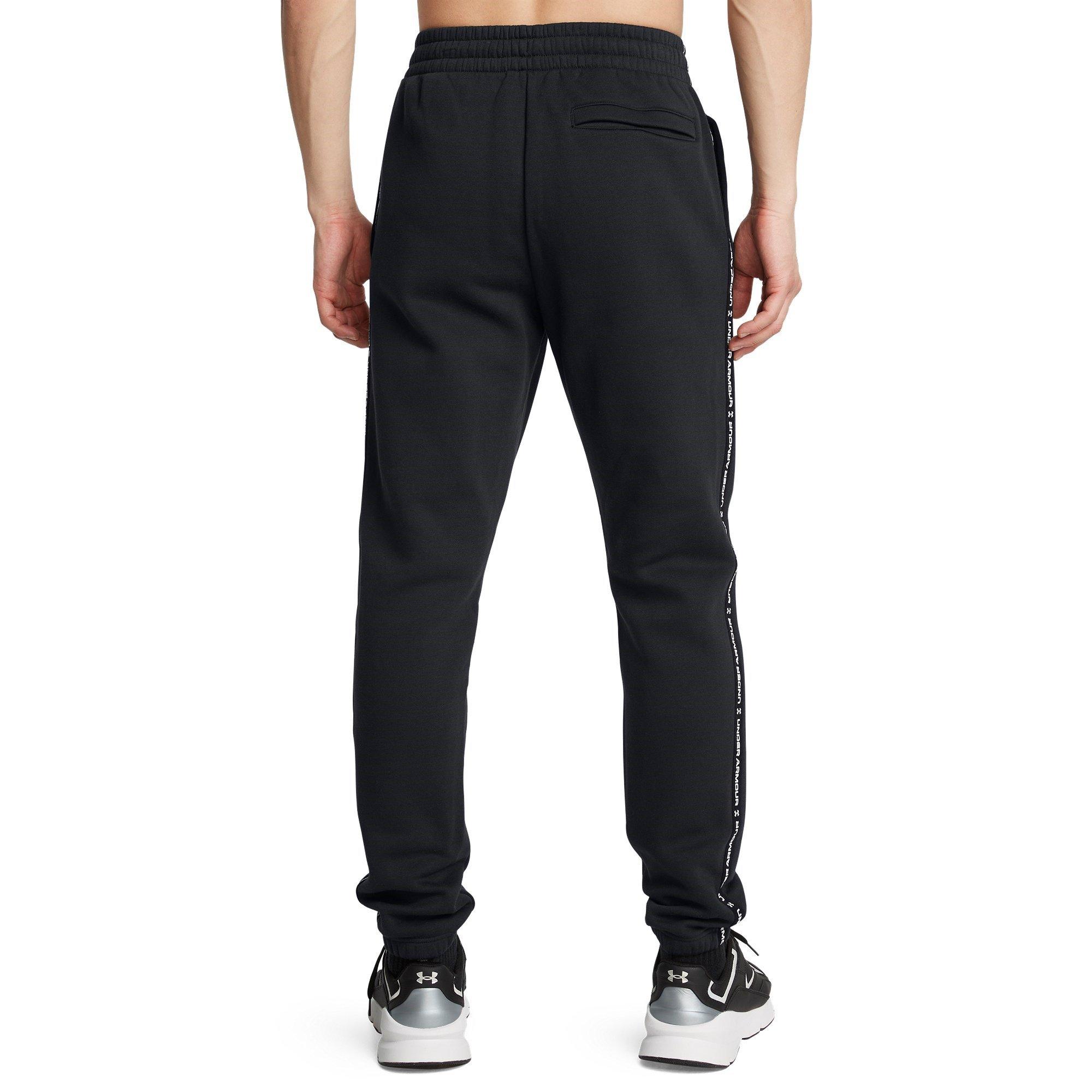 Zwart - Under Armour - Icon Taping Closed Hem Fleece Joggers - 4