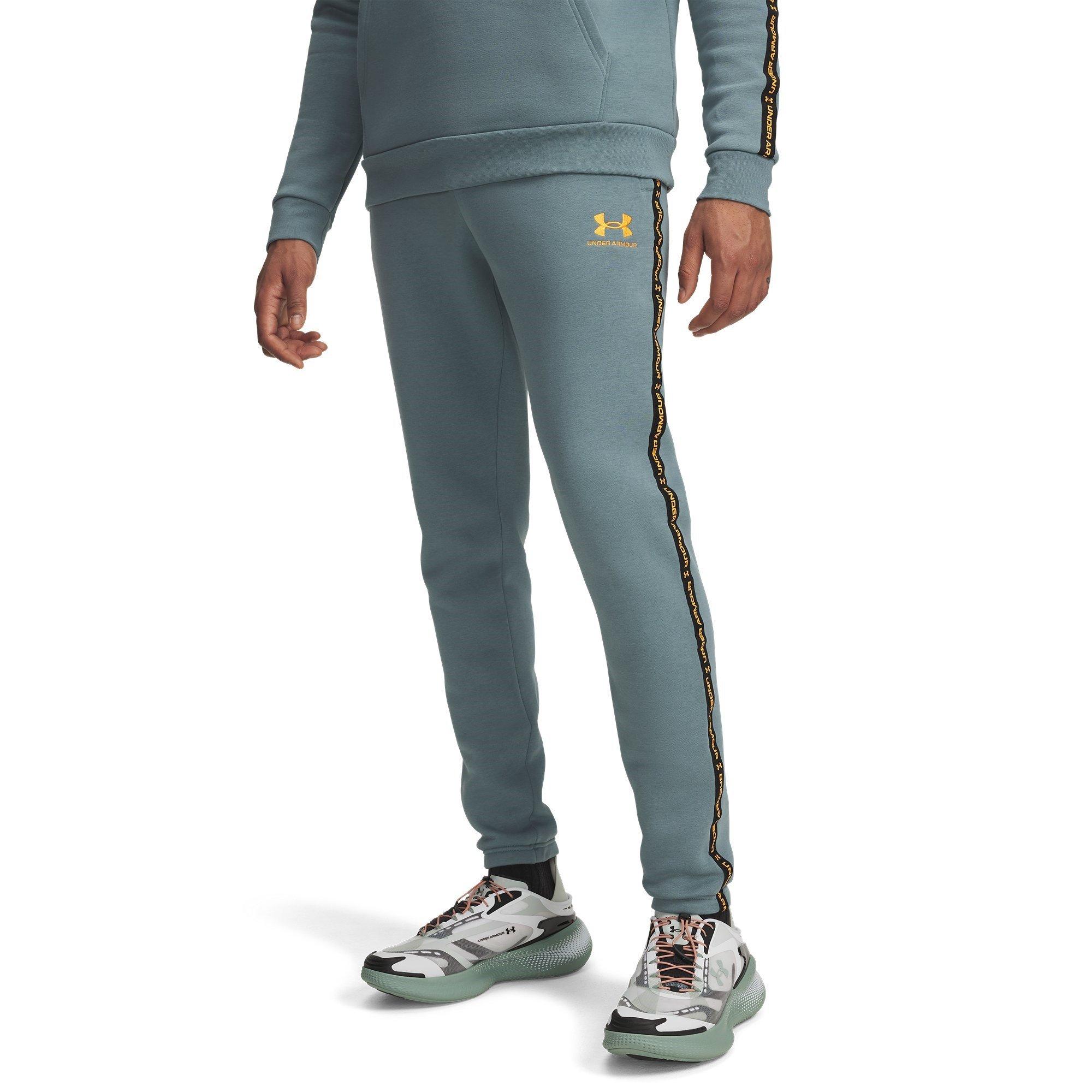Under Armour Men's Icon Taping Closed Hem Fleece Joggers - Jasper Blue - 2XL
