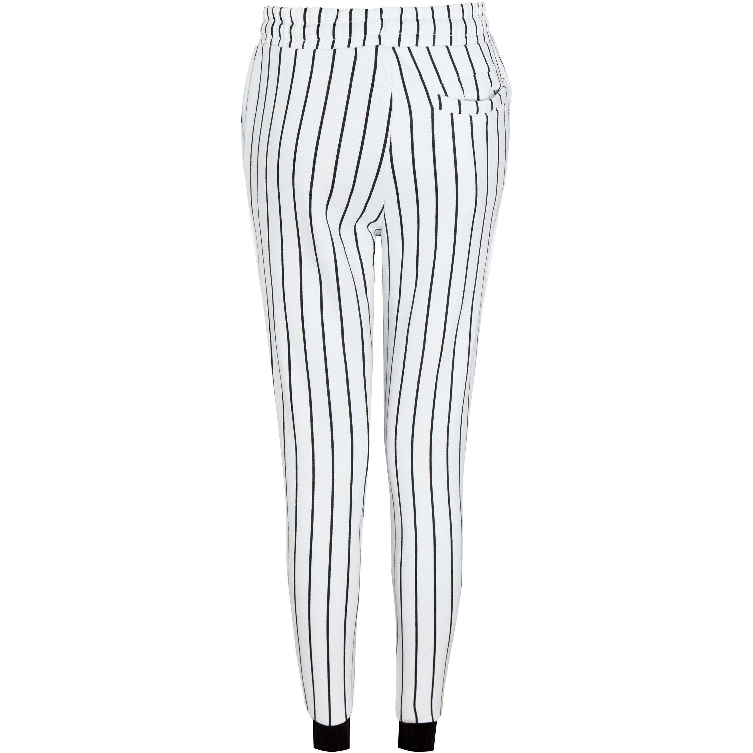 Black/White - Another Influence - Closed Hem Jersey Joggers - 2