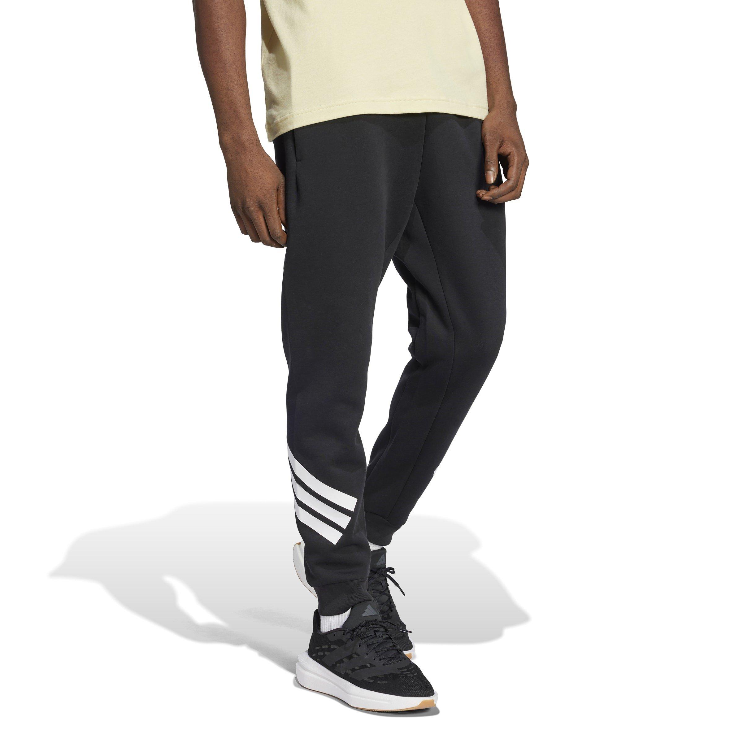 Black - adidas - Men's Future Icons Stripes Closed Hem Jersey Joggers - 4