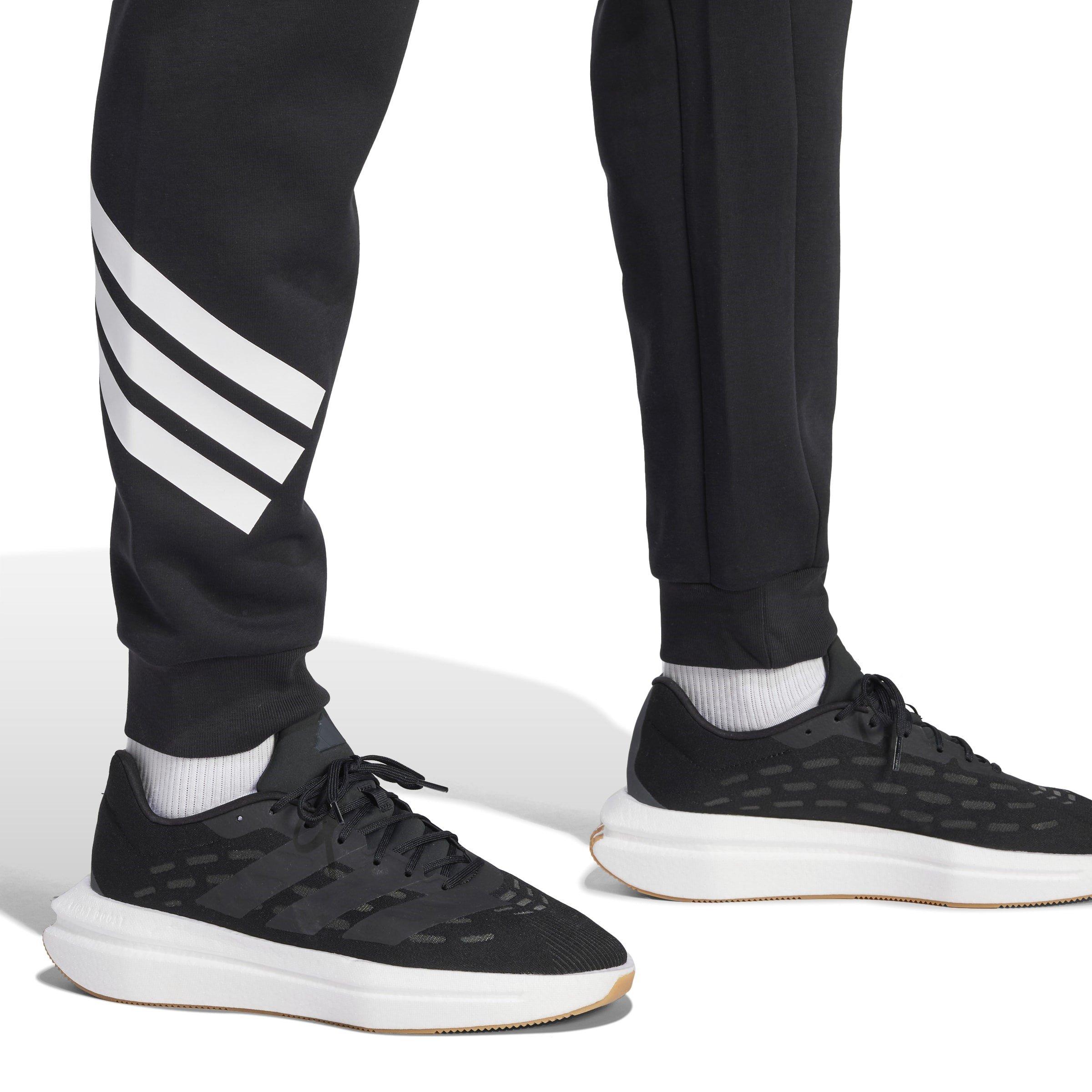 Black - adidas - Men's Future Icons Stripes Closed Hem Jersey Joggers - 6