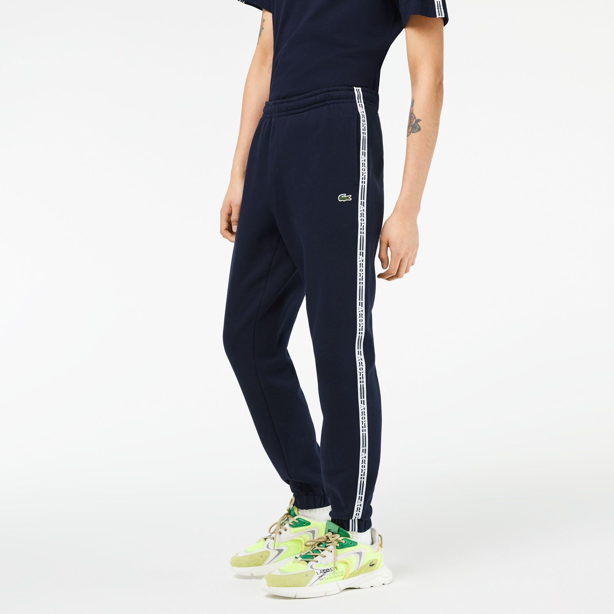 Navy Blue - Lacoste - Tape Joggers - 2