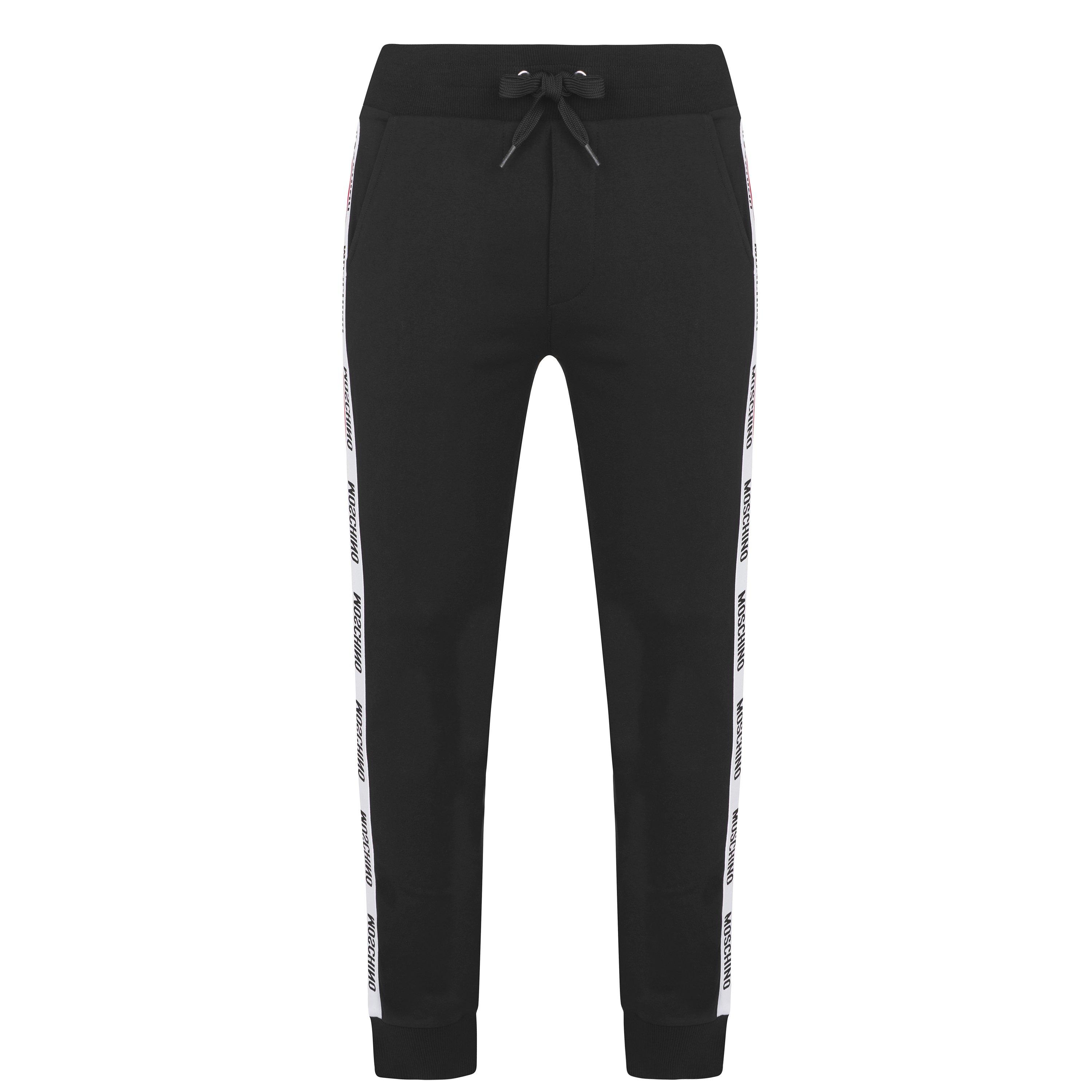 Black - Moschino - Logo Tape Jogging Bottoms - 1