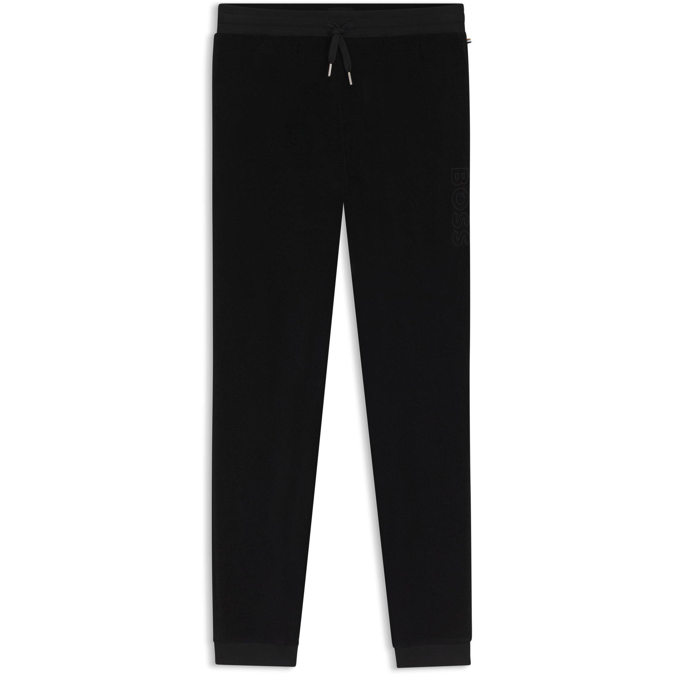 Black - Hugo - Hugo Velour Pants 10275198 01 - 1