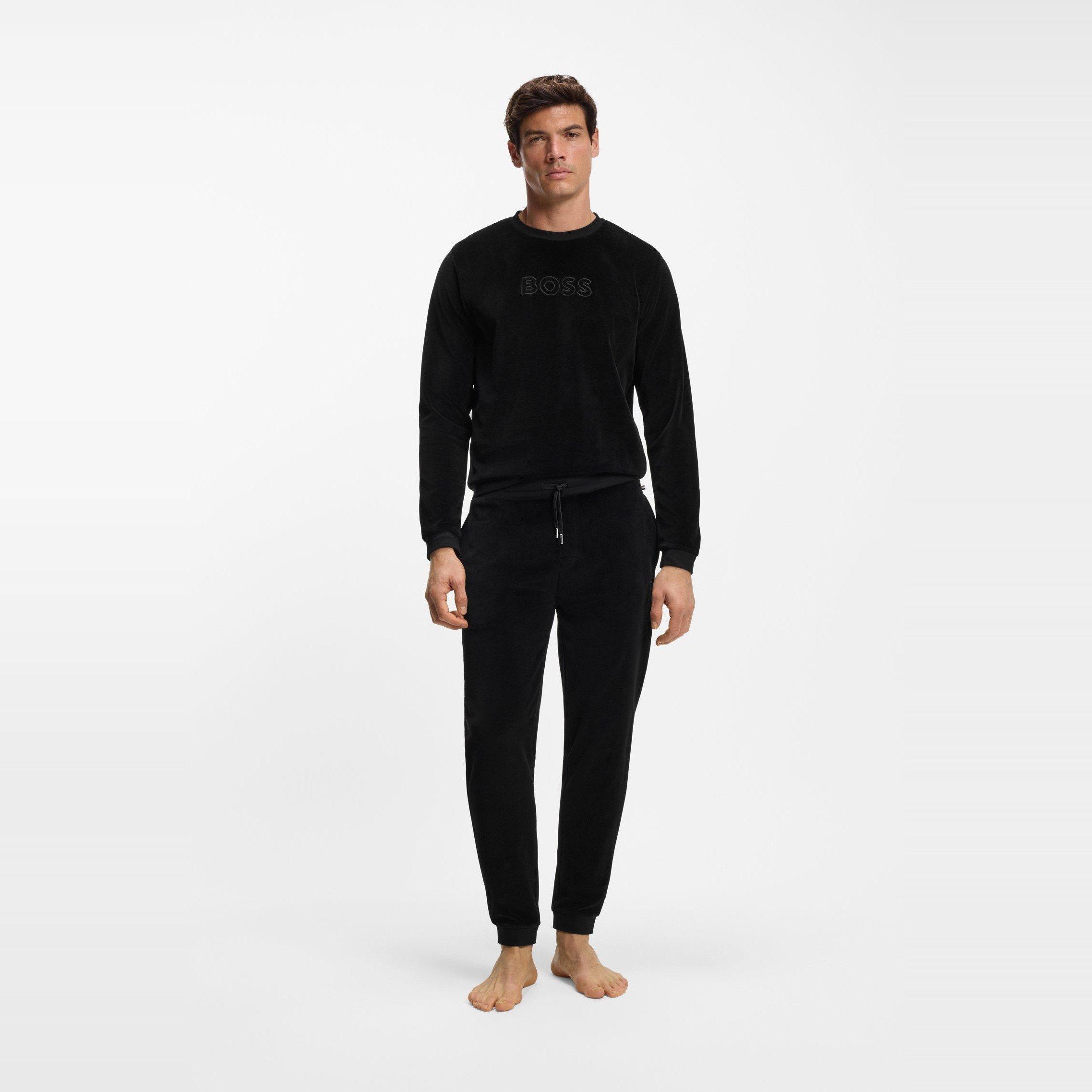 Black - Hugo - Hugo Velour Pants 10275198 01 - 5