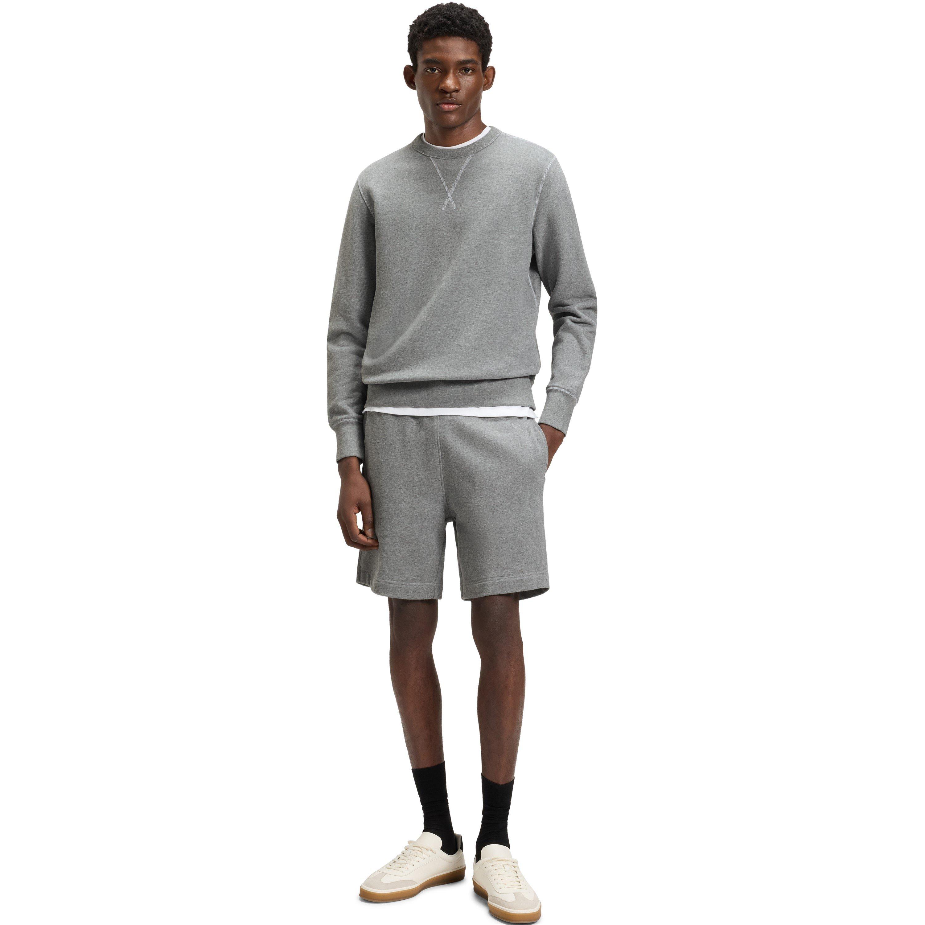 Silver 045 - Boss - Men's Double Breasted Pant Oversized Fit Shorts - 5