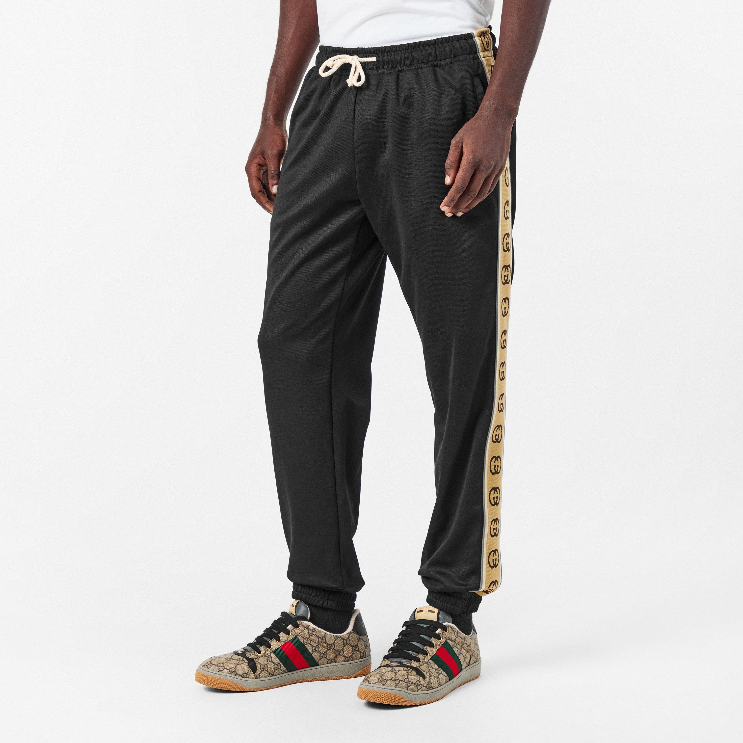Black 1082 - Gucci - Ribbon Tape Joggers - 3
