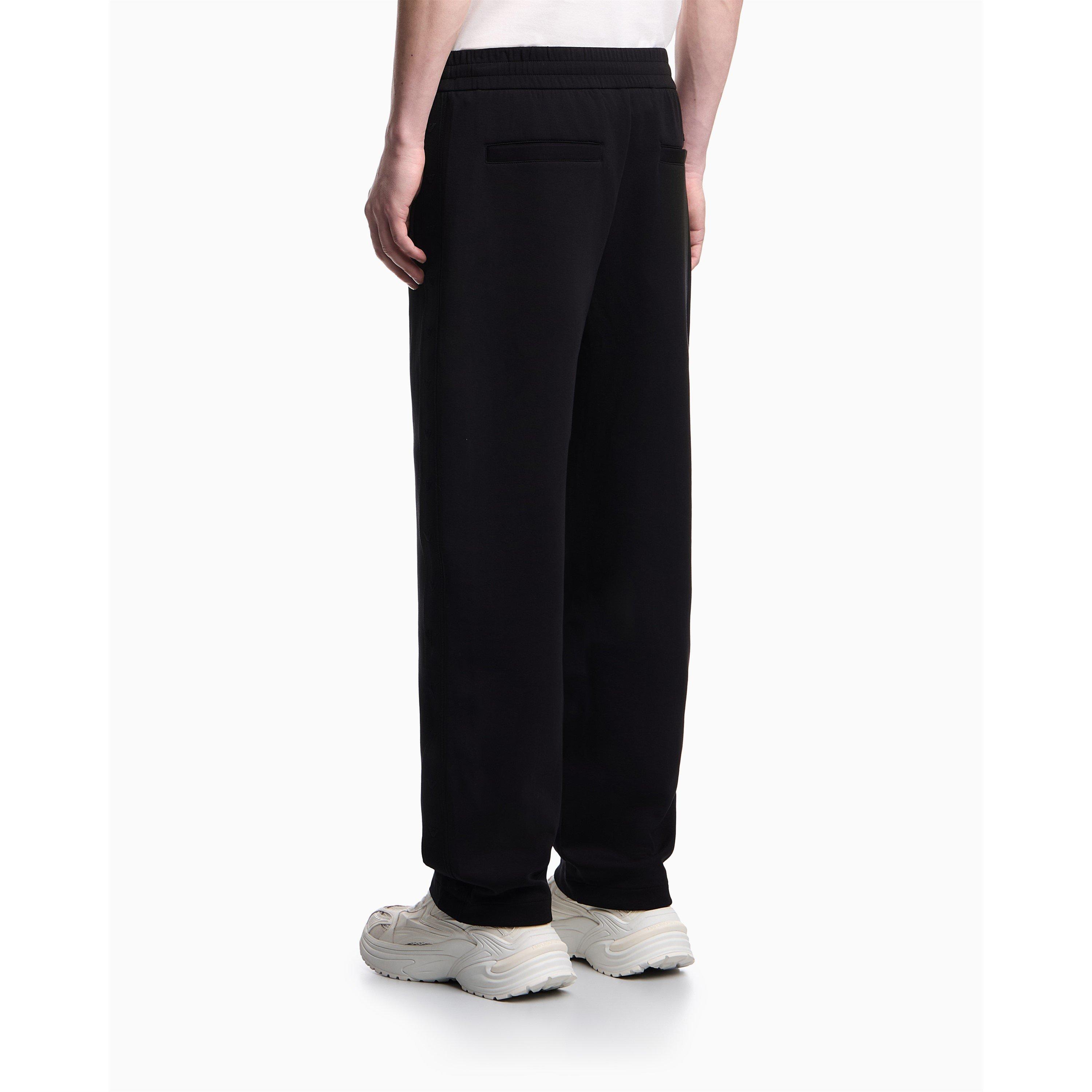 Black - Emporio Armani - Men's Closed Hem Jersey Joggers - 4