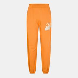 Off White Men's  Autumn Winter Fleece Sweatpants, Closed Hem Trousers