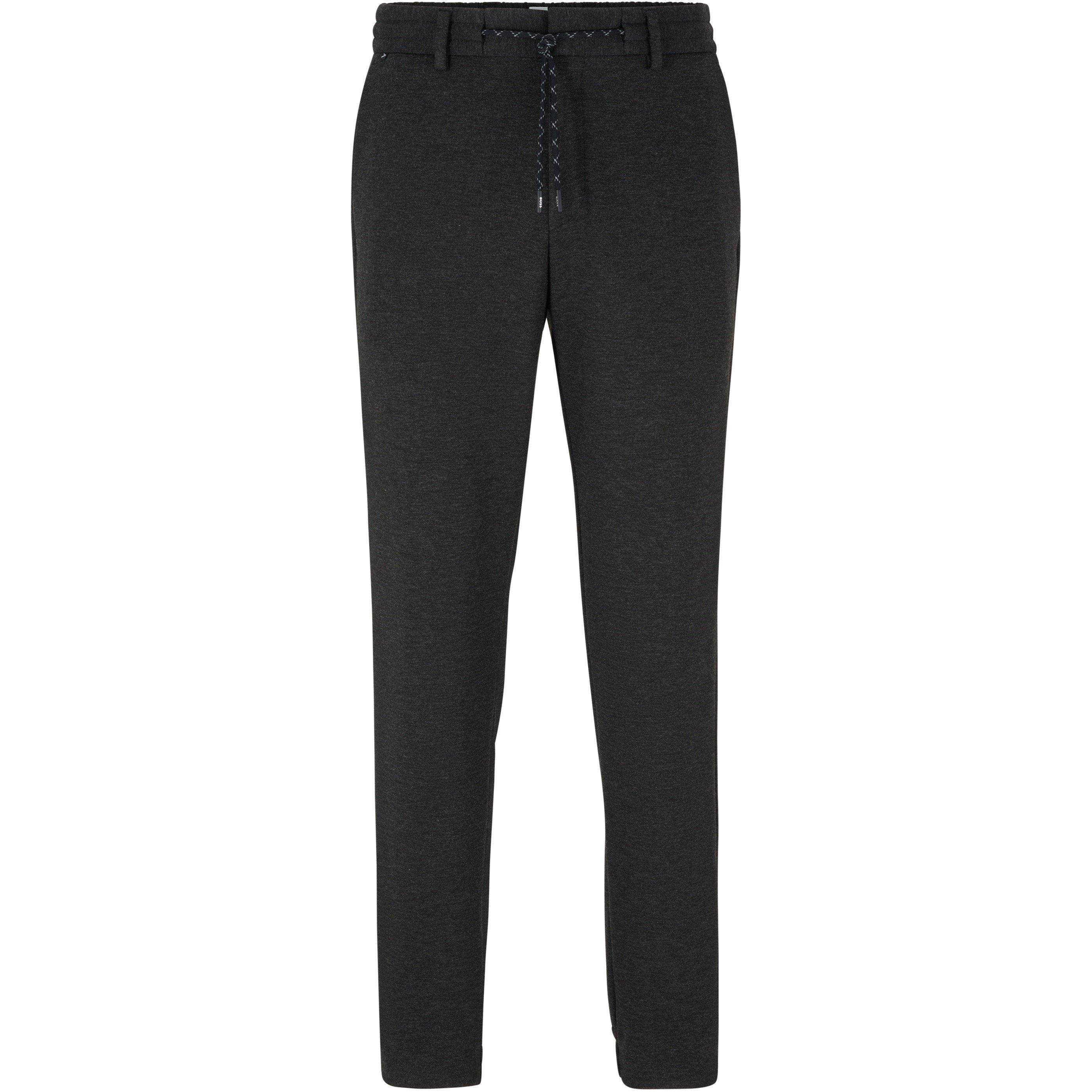 Dark Grey - Boss - Men's Closed Hem Jogging Bottoms