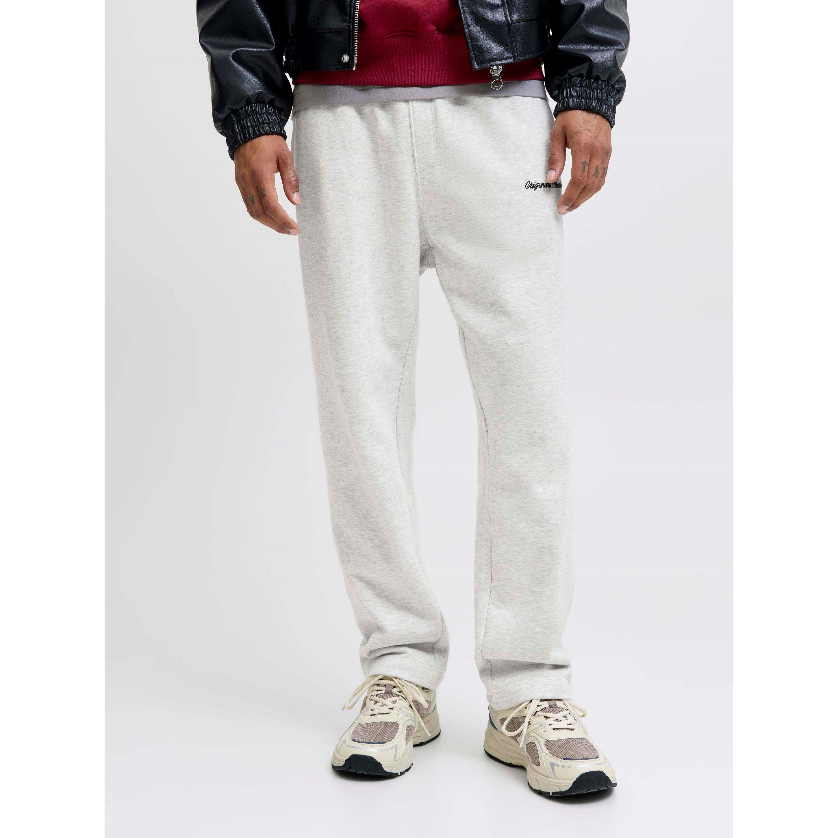 Hvid Melange - Jack and Jones - Norrebro Straight Leg Joggers Mens - 3