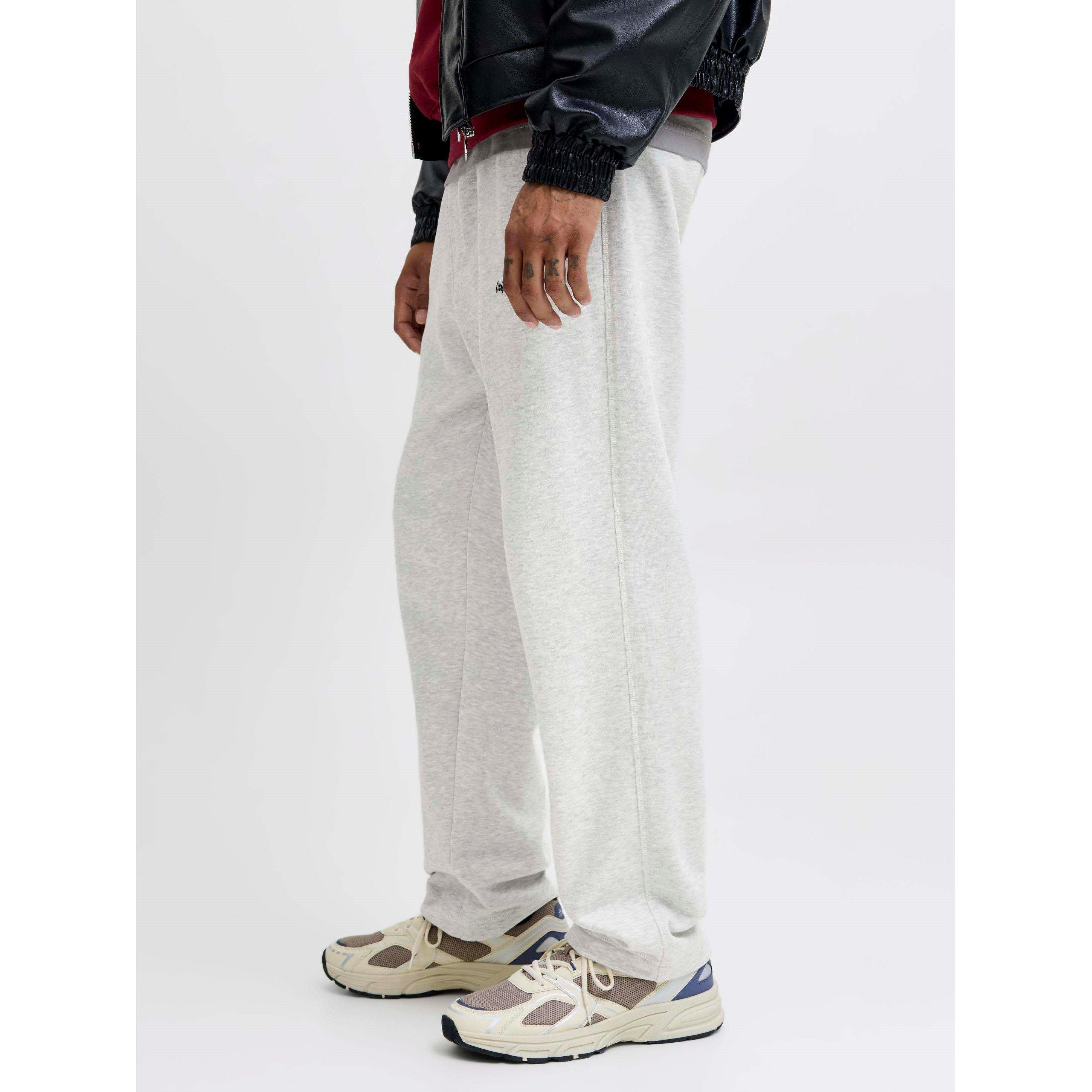 Hvid Melange - Jack and Jones - Norrebro Straight Leg Joggers Mens - 5