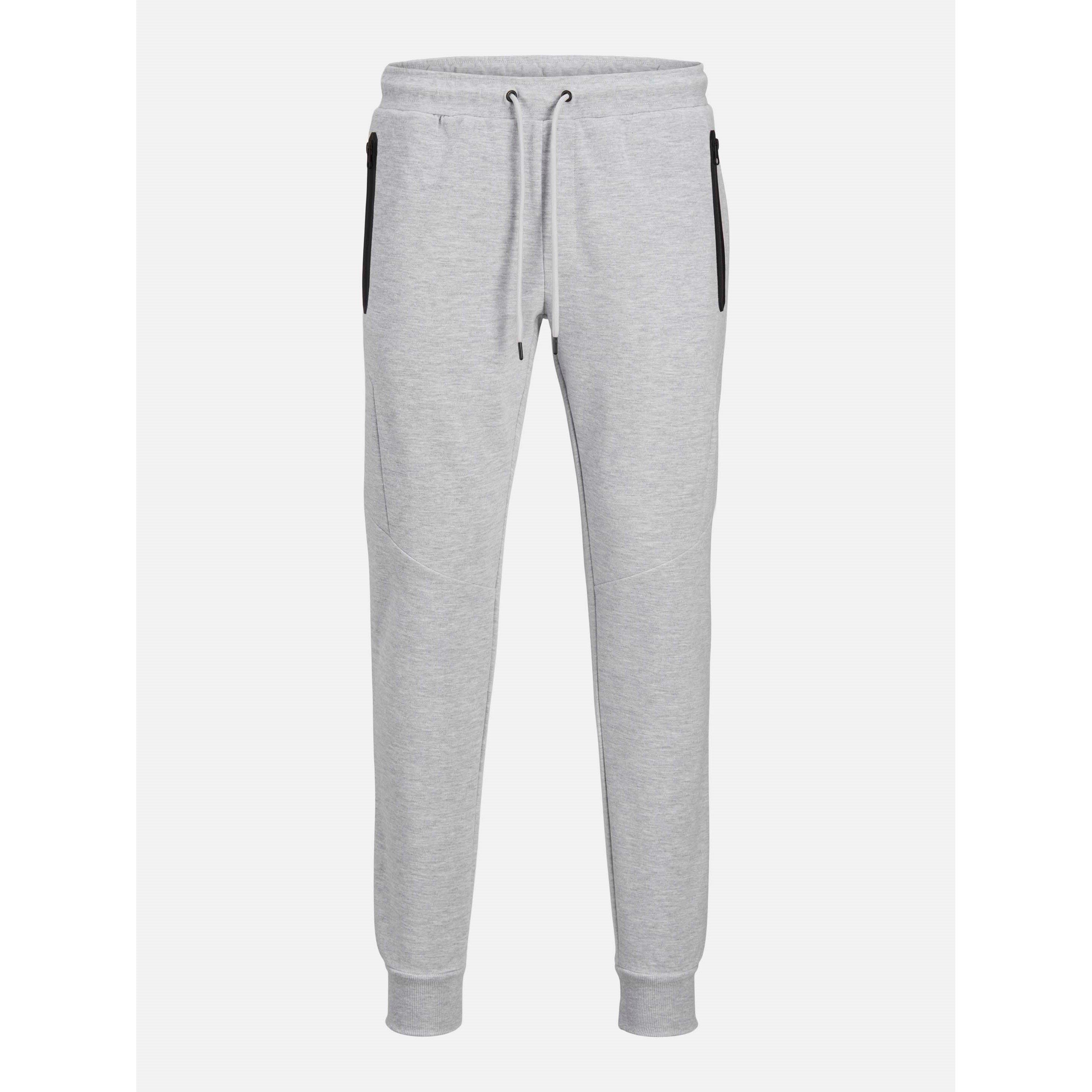 Lt Grey Melange - Jack and Jones - Will Fusion Joggers Mens - 1