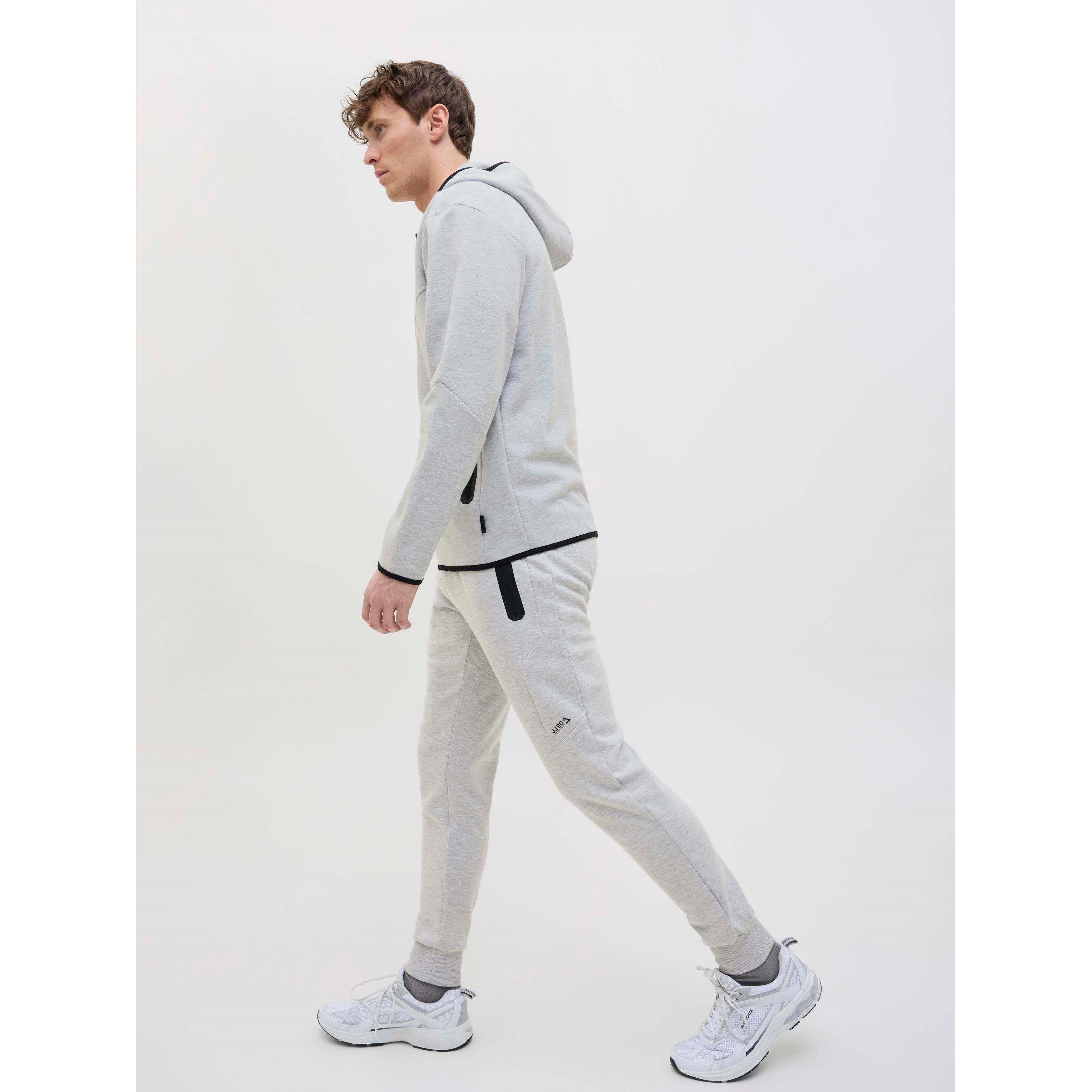 Lt Grey Melange - Jack and Jones - Will Fusion Joggers Mens - 7