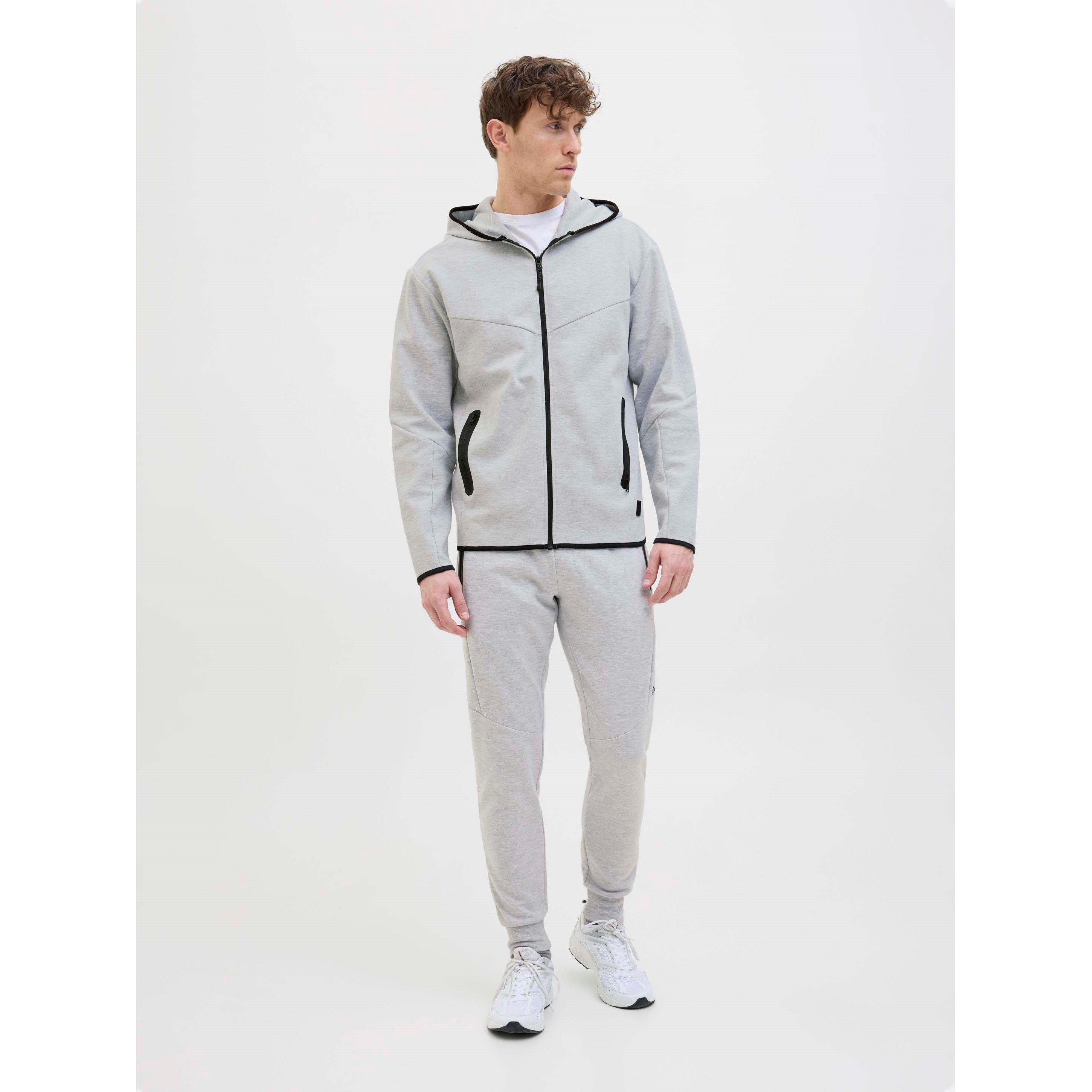Lt Grey Melange - Jack and Jones - Will Fusion Joggers Mens - 8