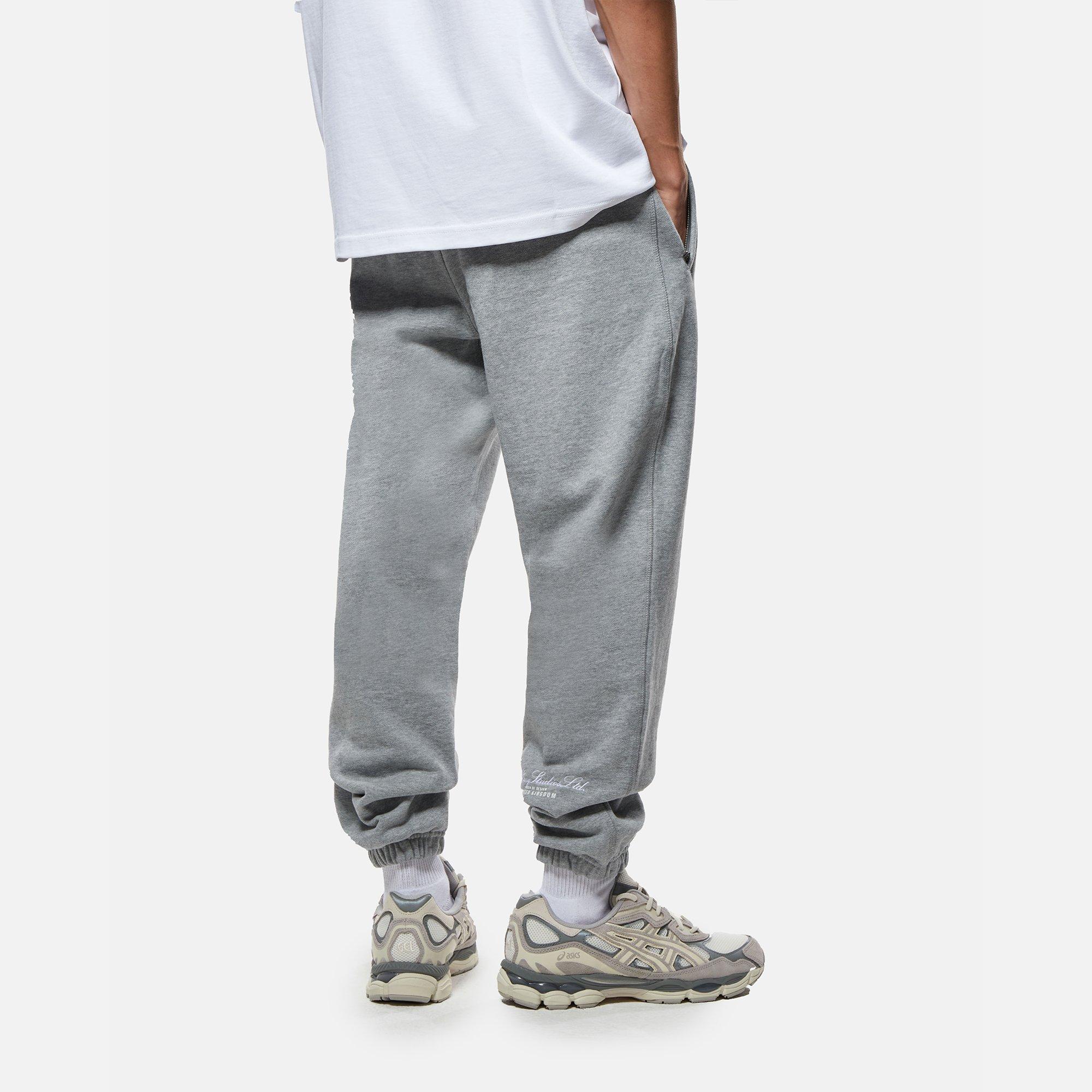 Grigio Marl - Tela Cruz - Men's Studio Closed Hem Fleece Joggers - 4
