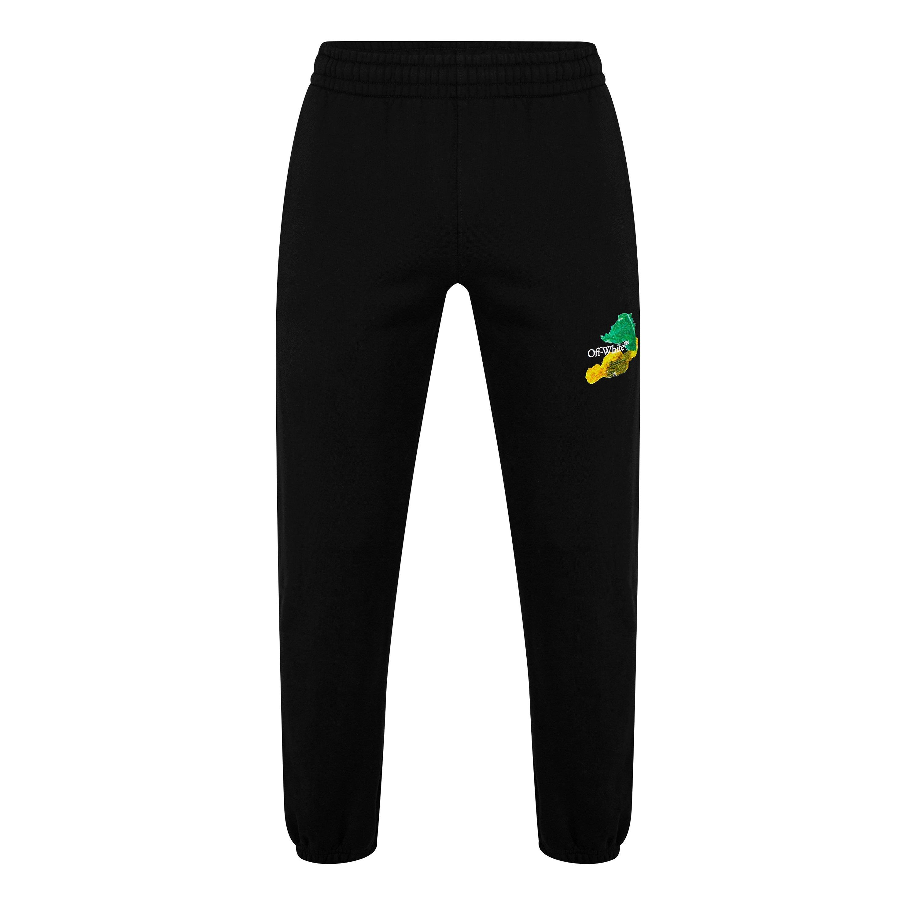 Blk/Mlt 1084 - Off White - Men's  Brush Arrow Track Pants, Iconic Arrow Motif Trousers - 6