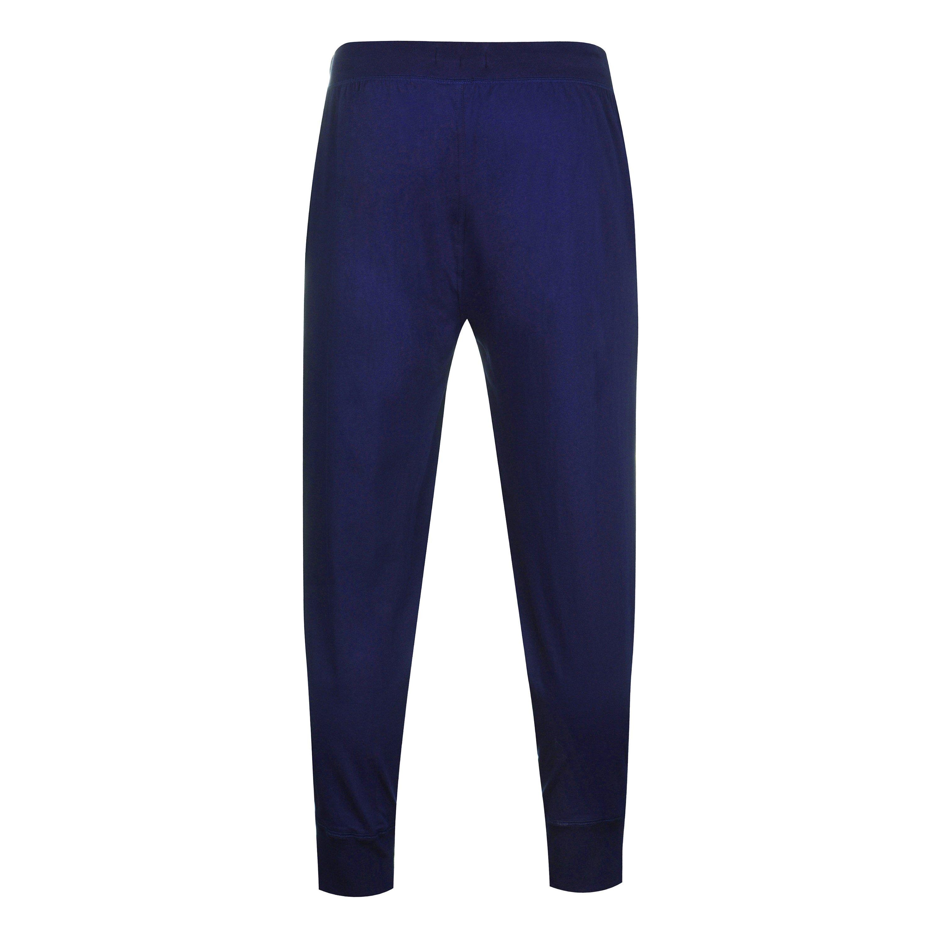 Navy / White - Polo Ralph Lauren - Mens Jersey Jogging Bottoms - 2