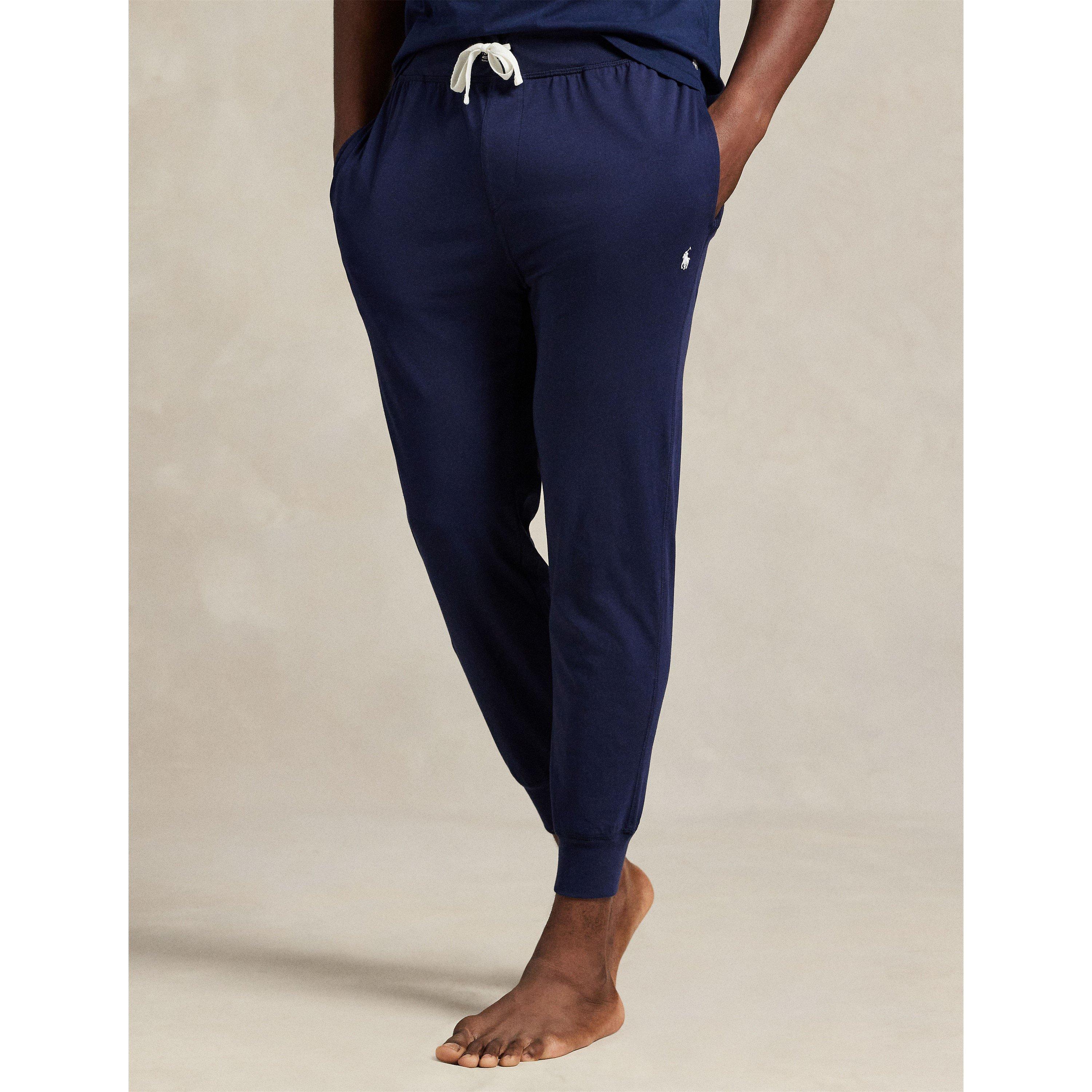 Navy / White - Polo Ralph Lauren - Mens Jersey Jogging Bottoms - 3