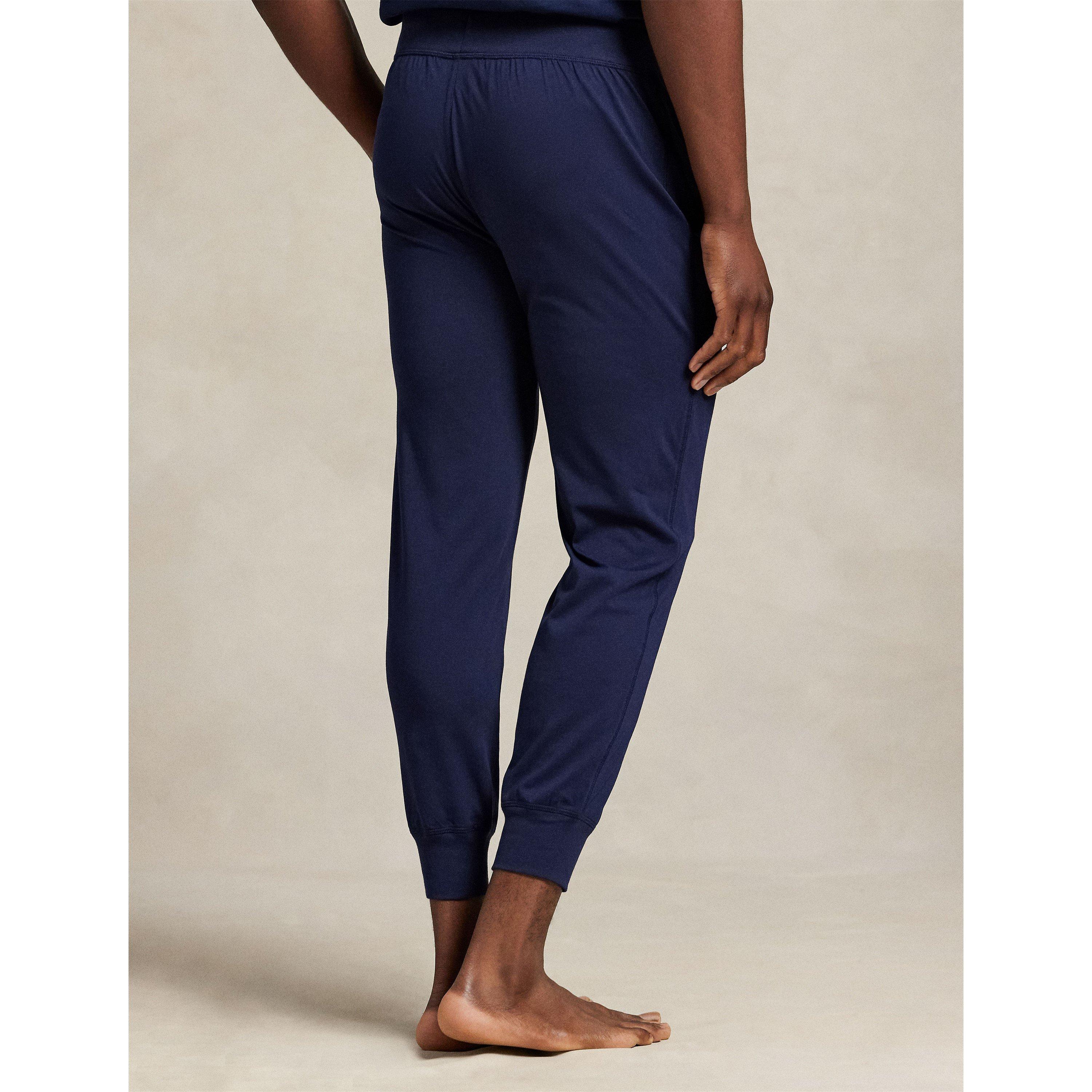Navy / White - Polo Ralph Lauren - Mens Jersey Jogging Bottoms - 4