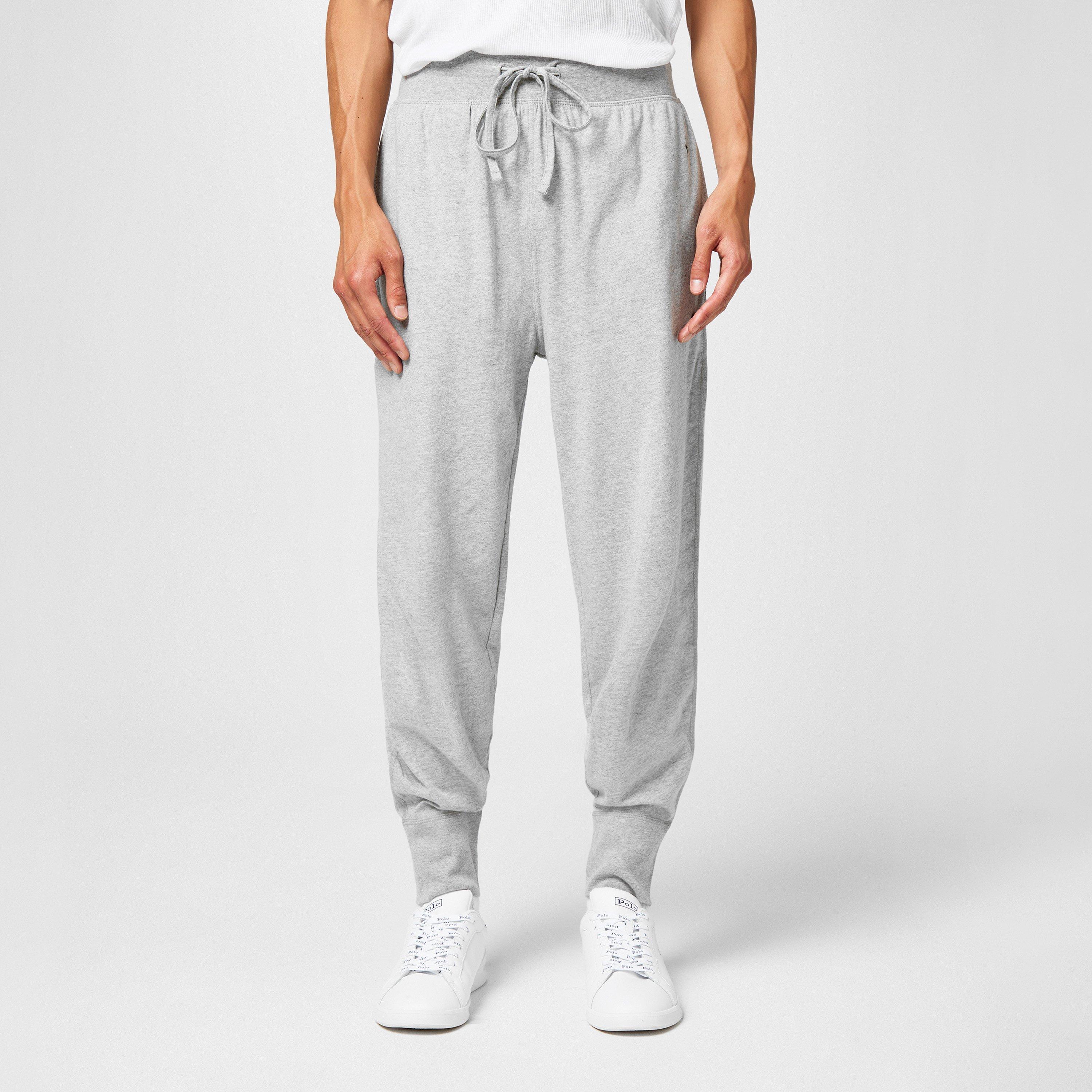 Grey / Navy - Polo Ralph Lauren - Mens Jersey Jogging Bottoms - 3