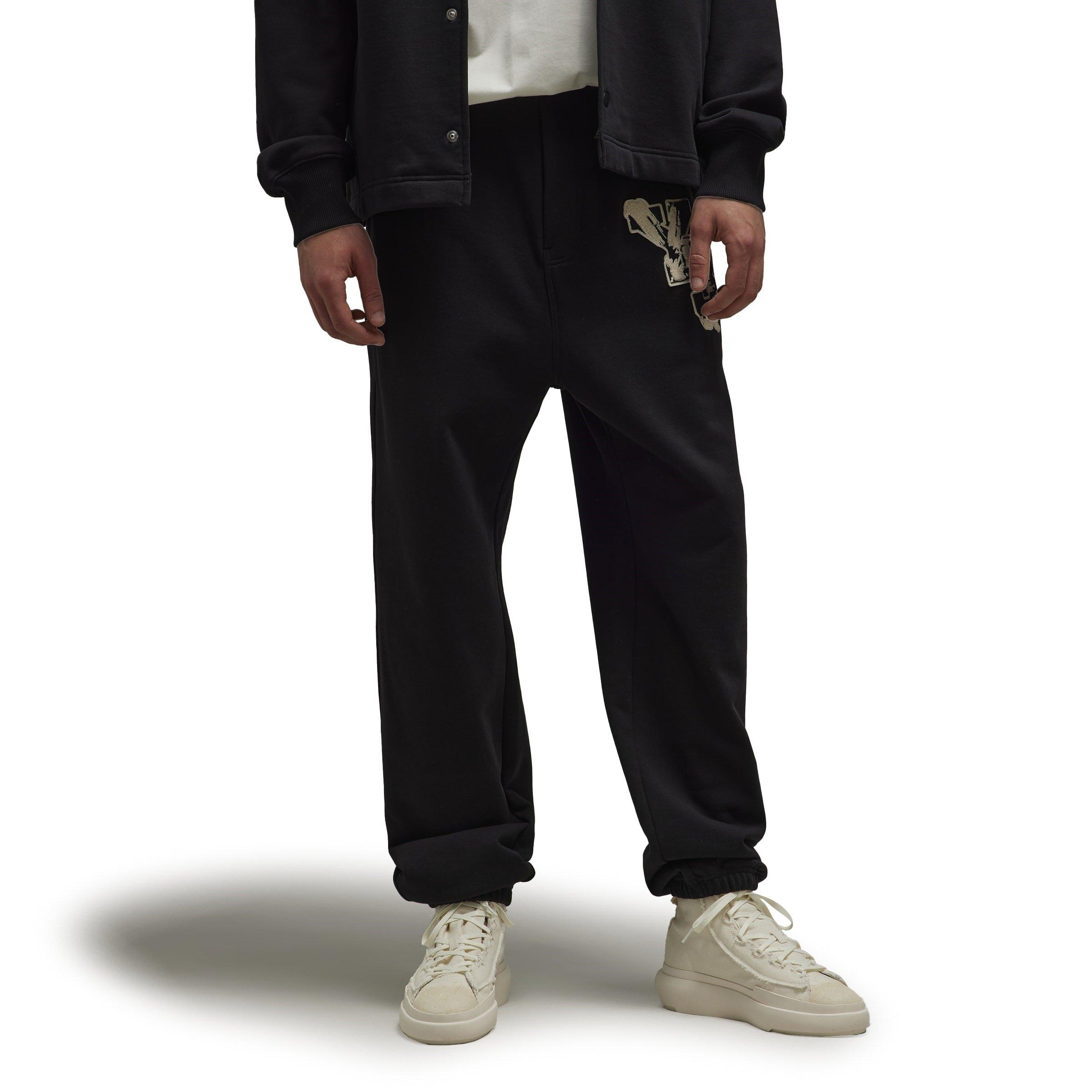 Black - Y3 - Men's Graphic Closed Hem Jersey Joggers - 1
