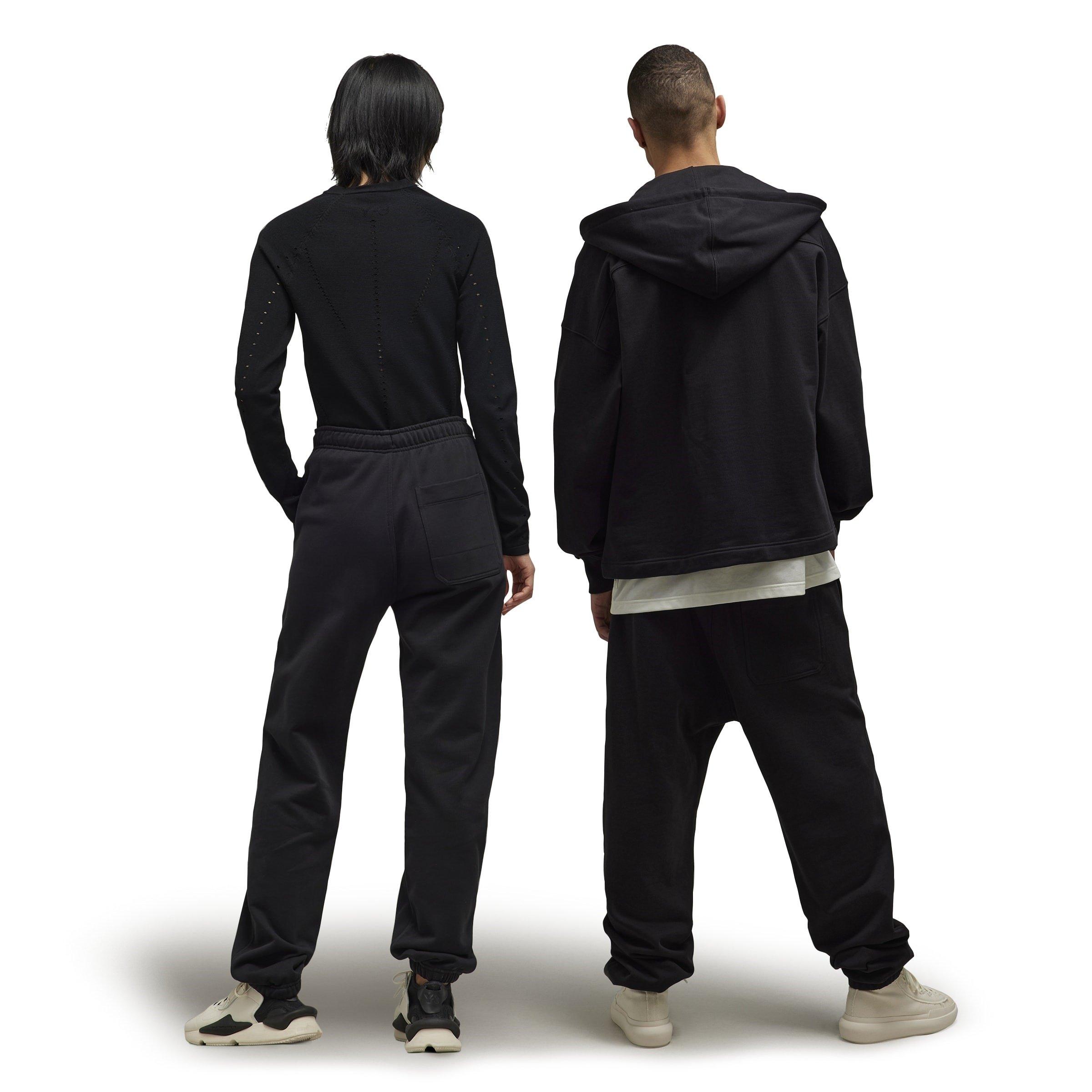 Black - Y3 - Men's Graphic Closed Hem Jersey Joggers - 6