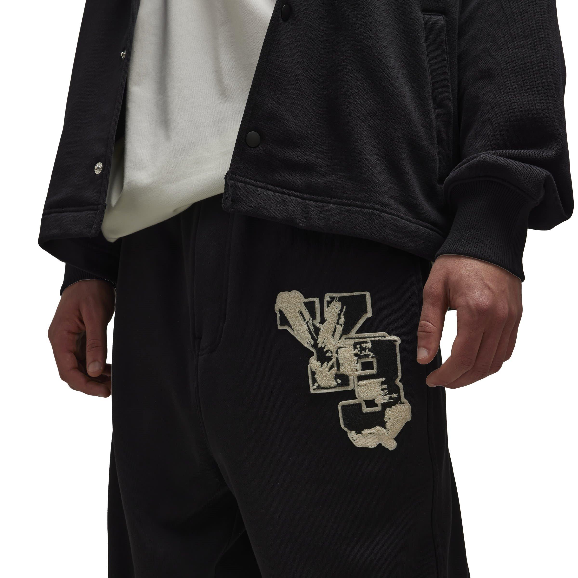 Black - Y3 - Men's Graphic Closed Hem Jersey Joggers - 7