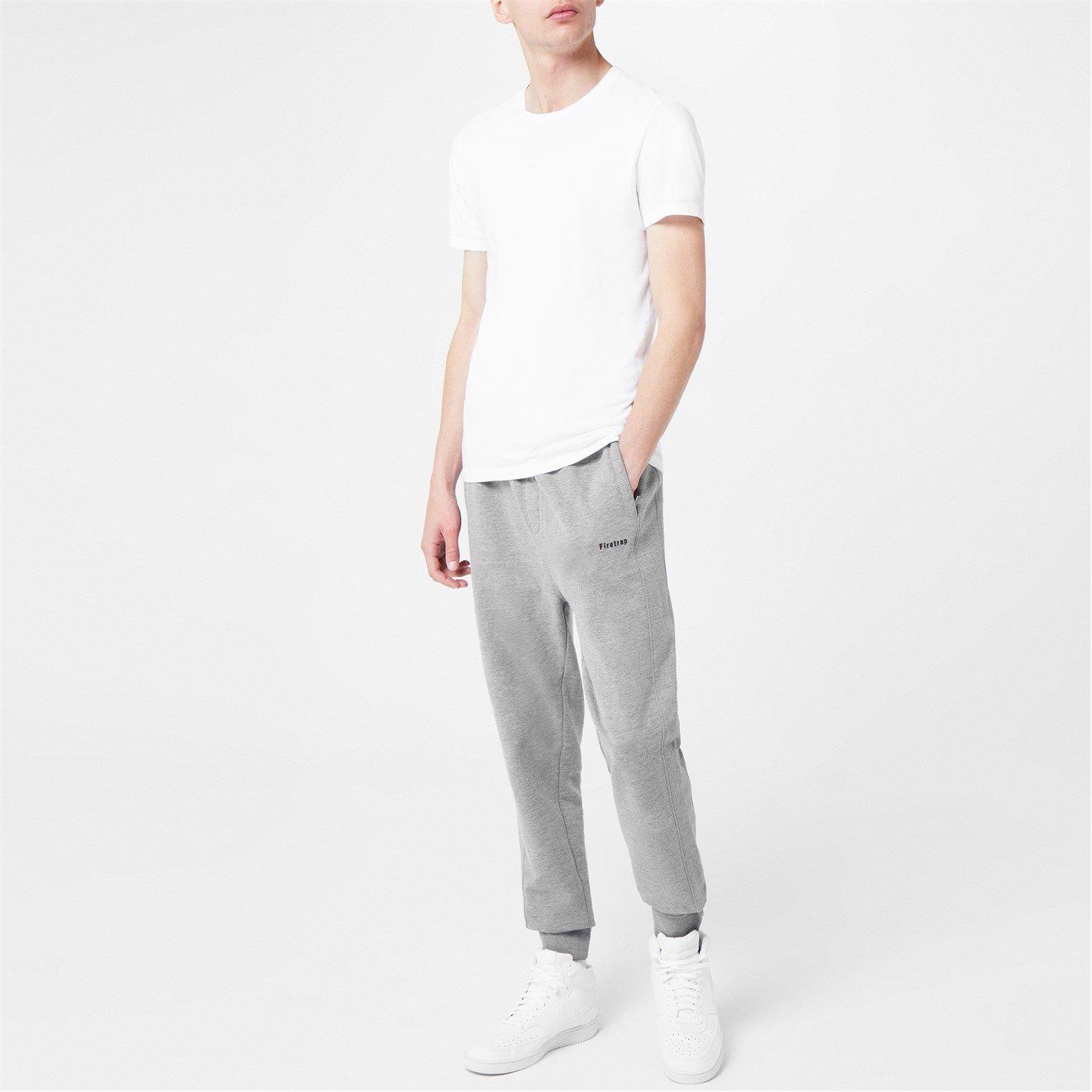 Grey Marl - Firetrap - Mens Slim Joggers - 3