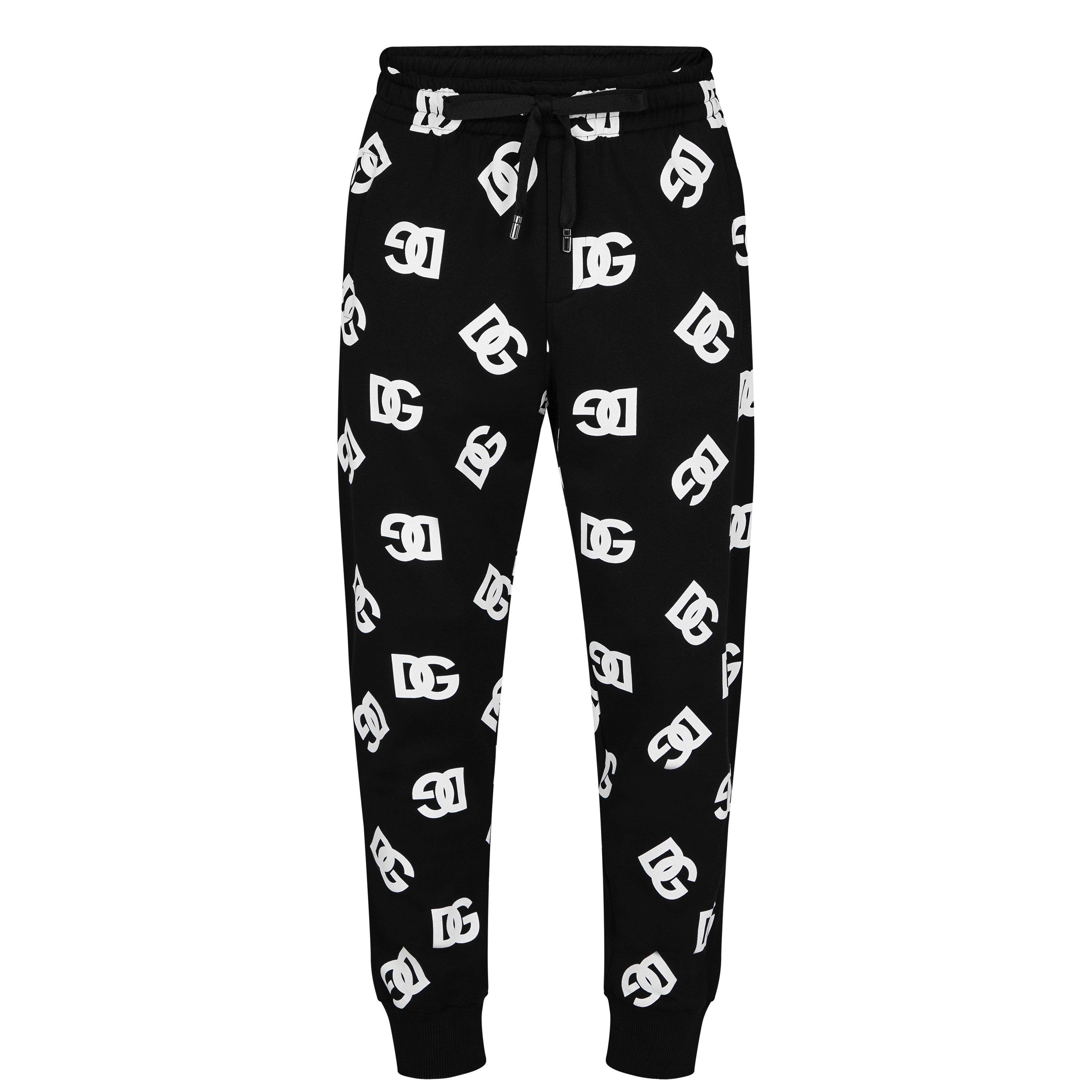 Wht/Blk HNVAA - Dolce and Gabbana - All Over Print Logo Joggers - 5