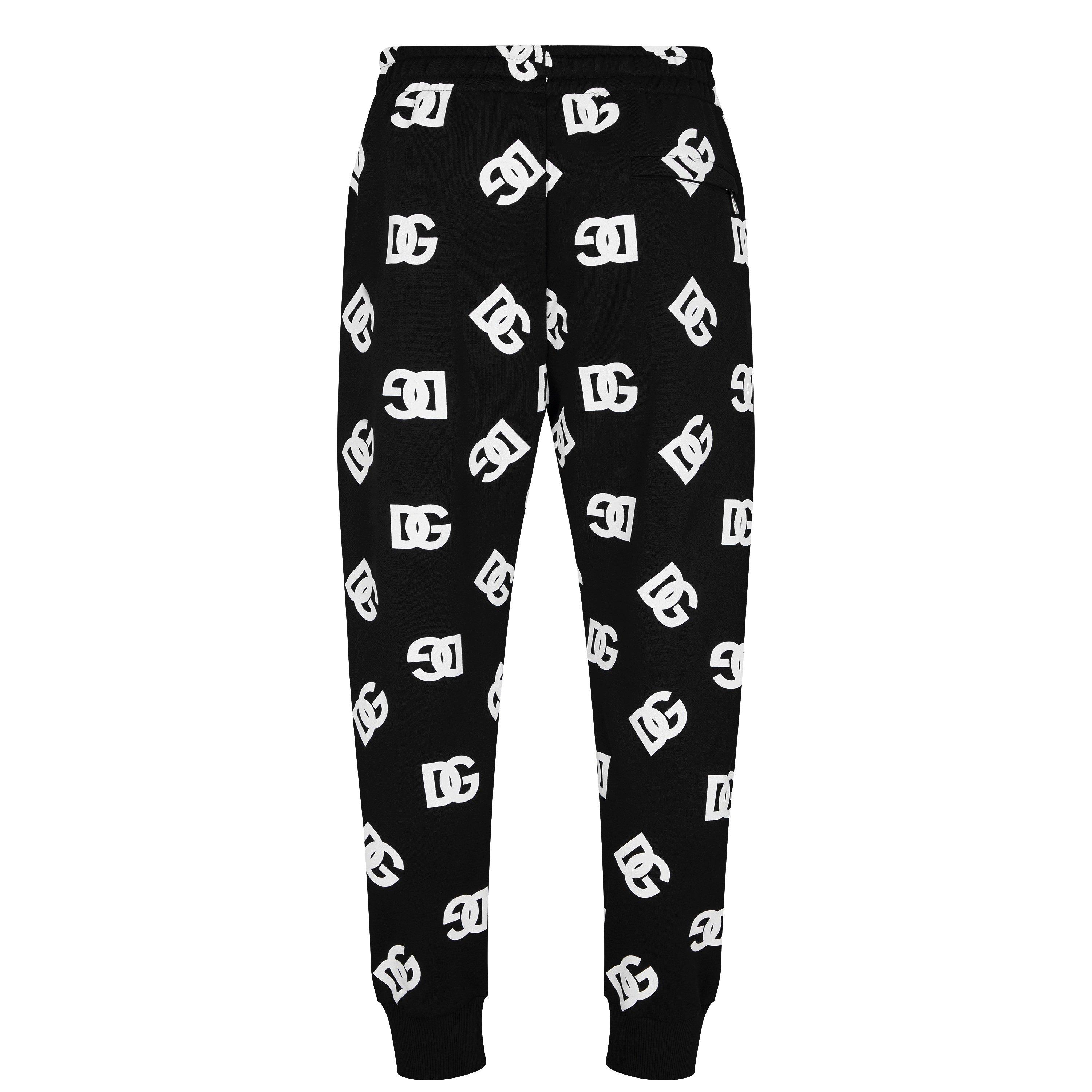 Wht/Blk HNVAA - Dolce and Gabbana - All Over Print Logo Joggers - 6