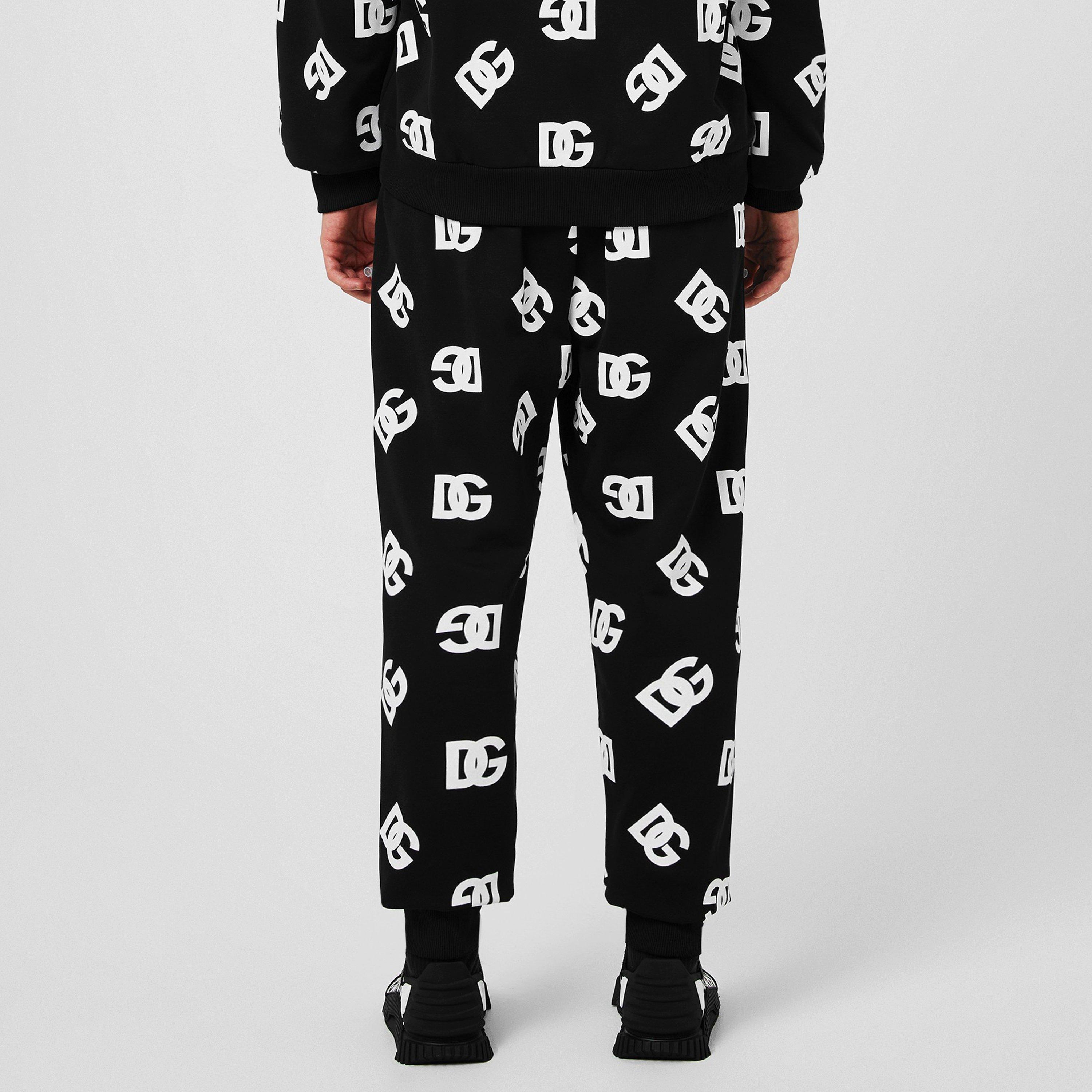 Wht/Blk HNVAA - Dolce and Gabbana - All Over Print Logo Joggers - 3