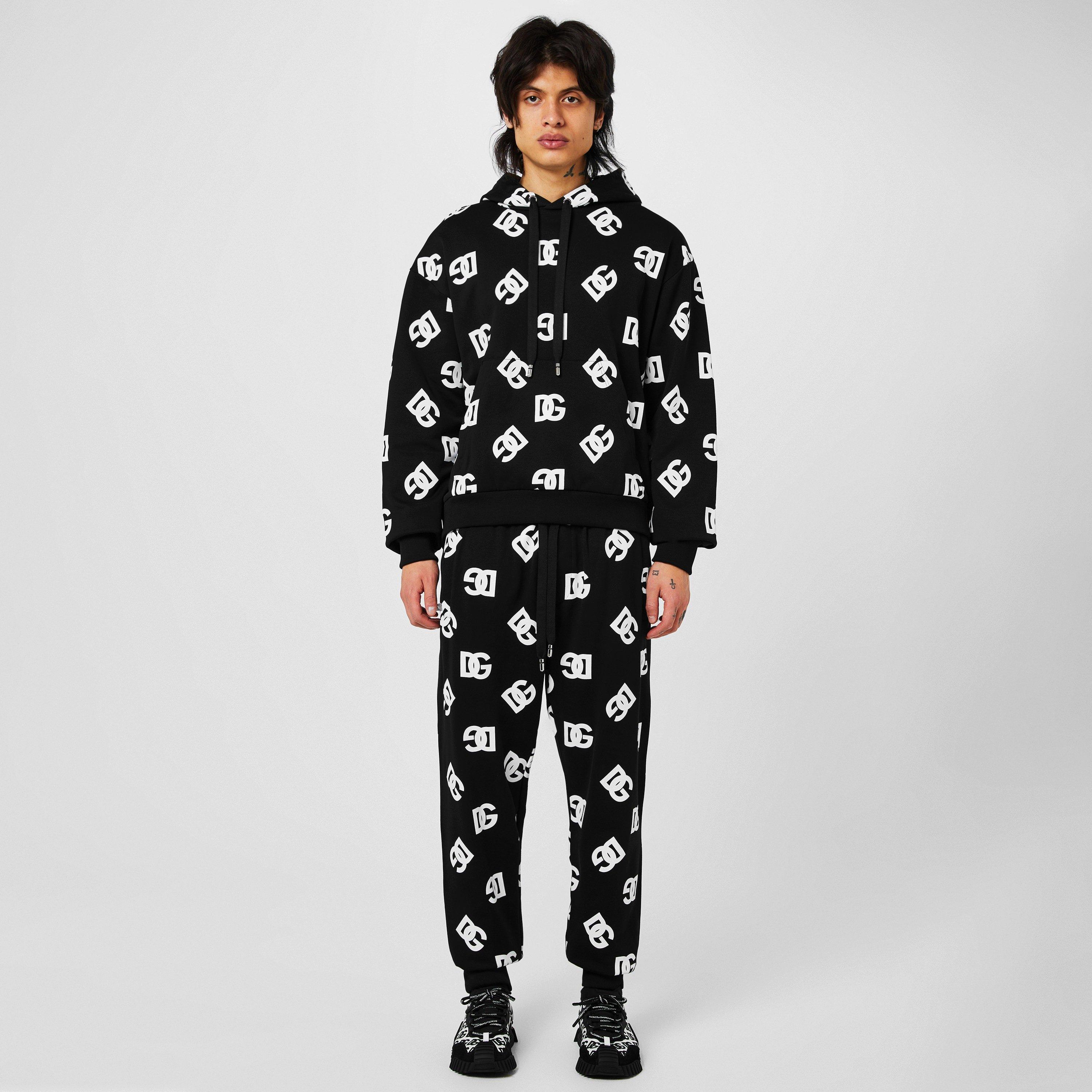 Dolce and Gabbana | All Over Print Logo Joggers | Closed Hem